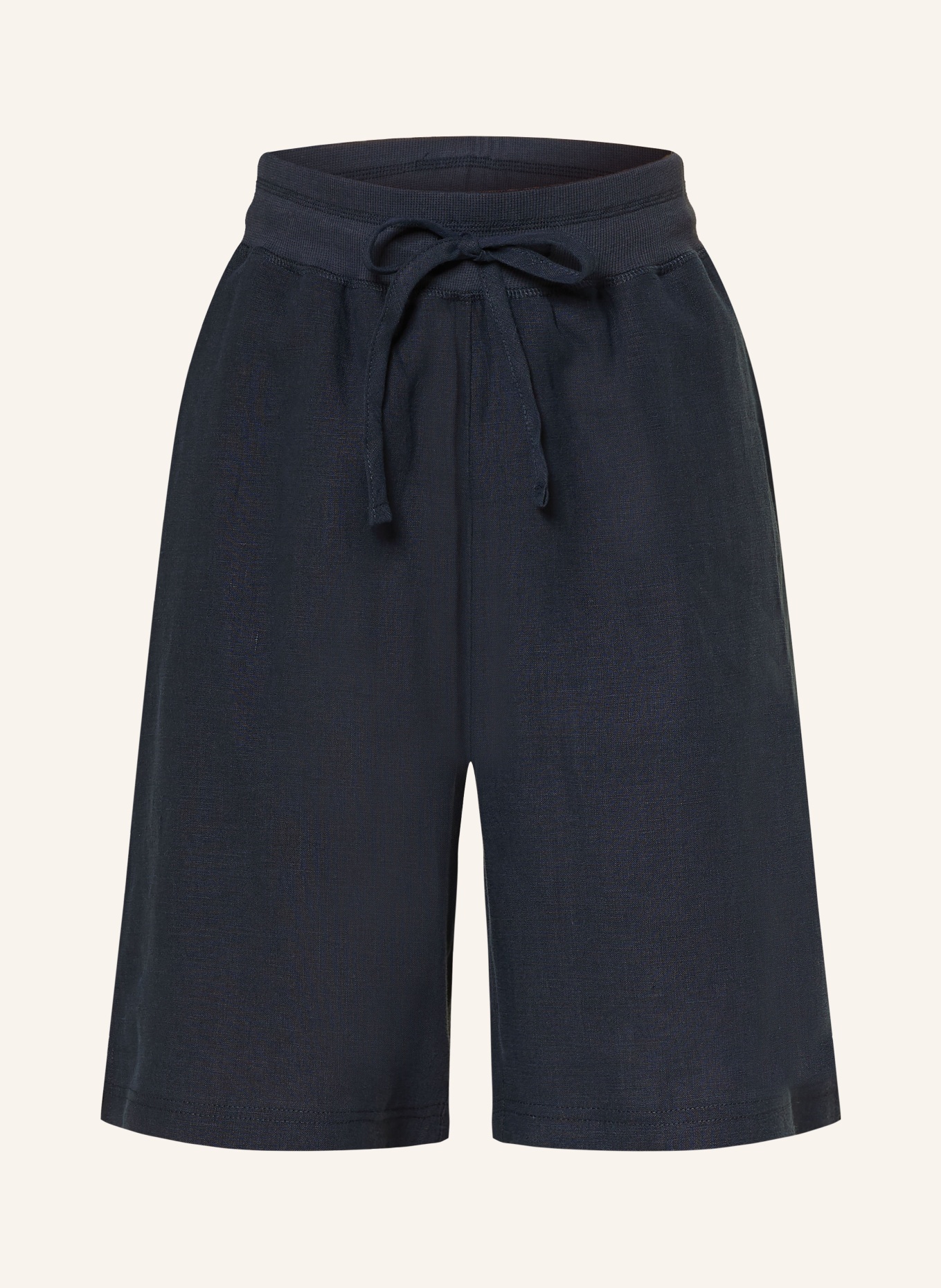 darling harbour linen Bermuda shorts: NAVY