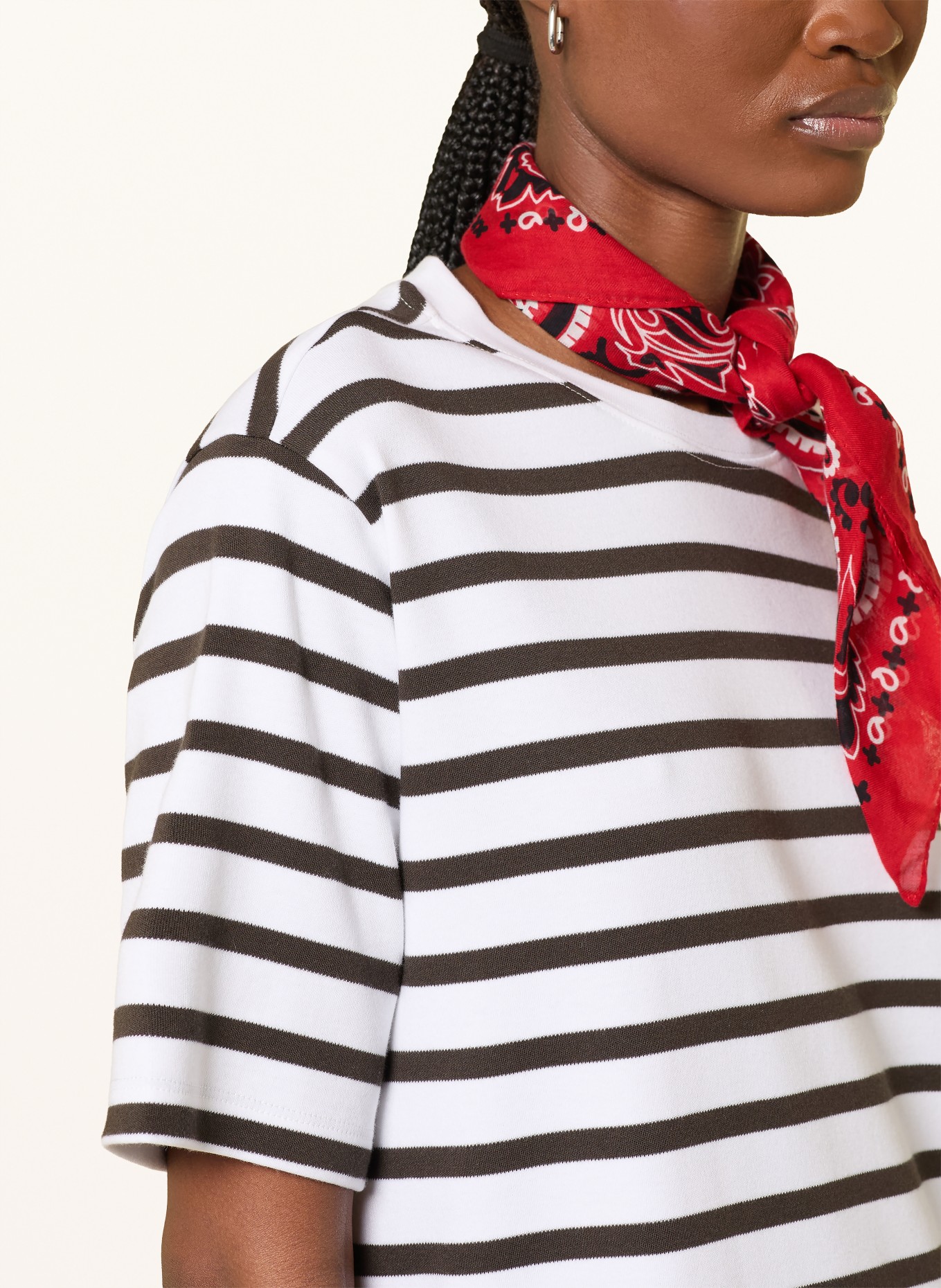 darling harbour Jerseyjurk: white / chocolate