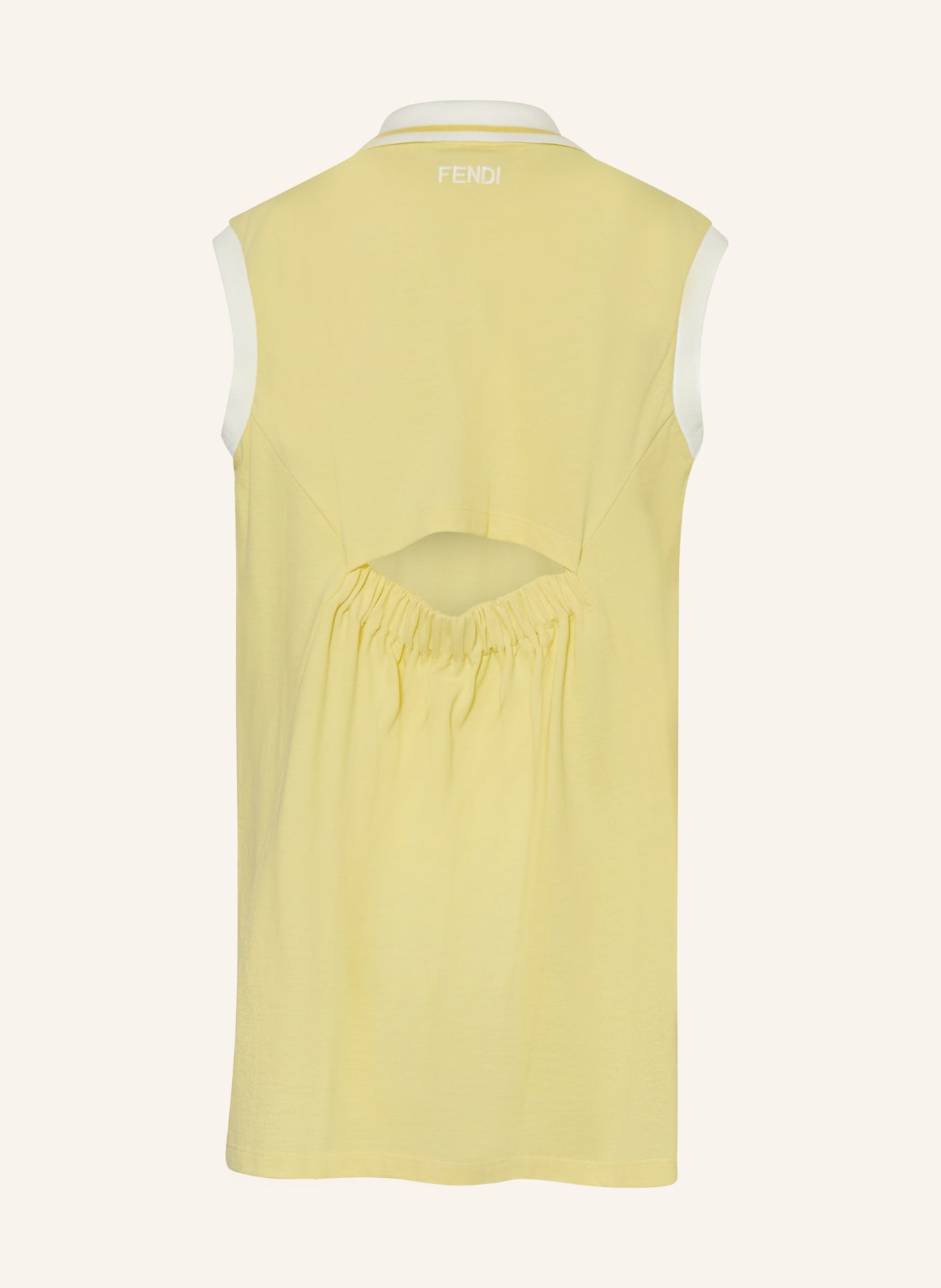 FENDI Piqué Polo Dress: YELLOW / WHITE