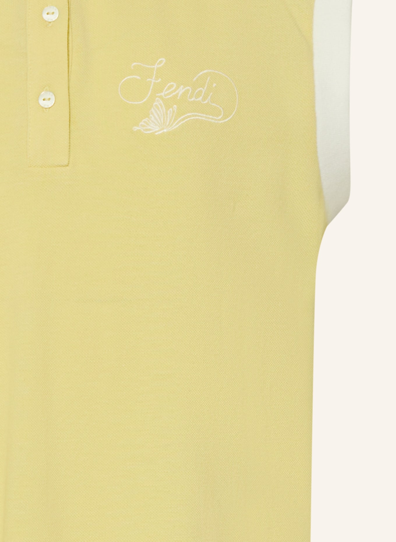 FENDI Piqué Polo Dress: YELLOW / WHITE