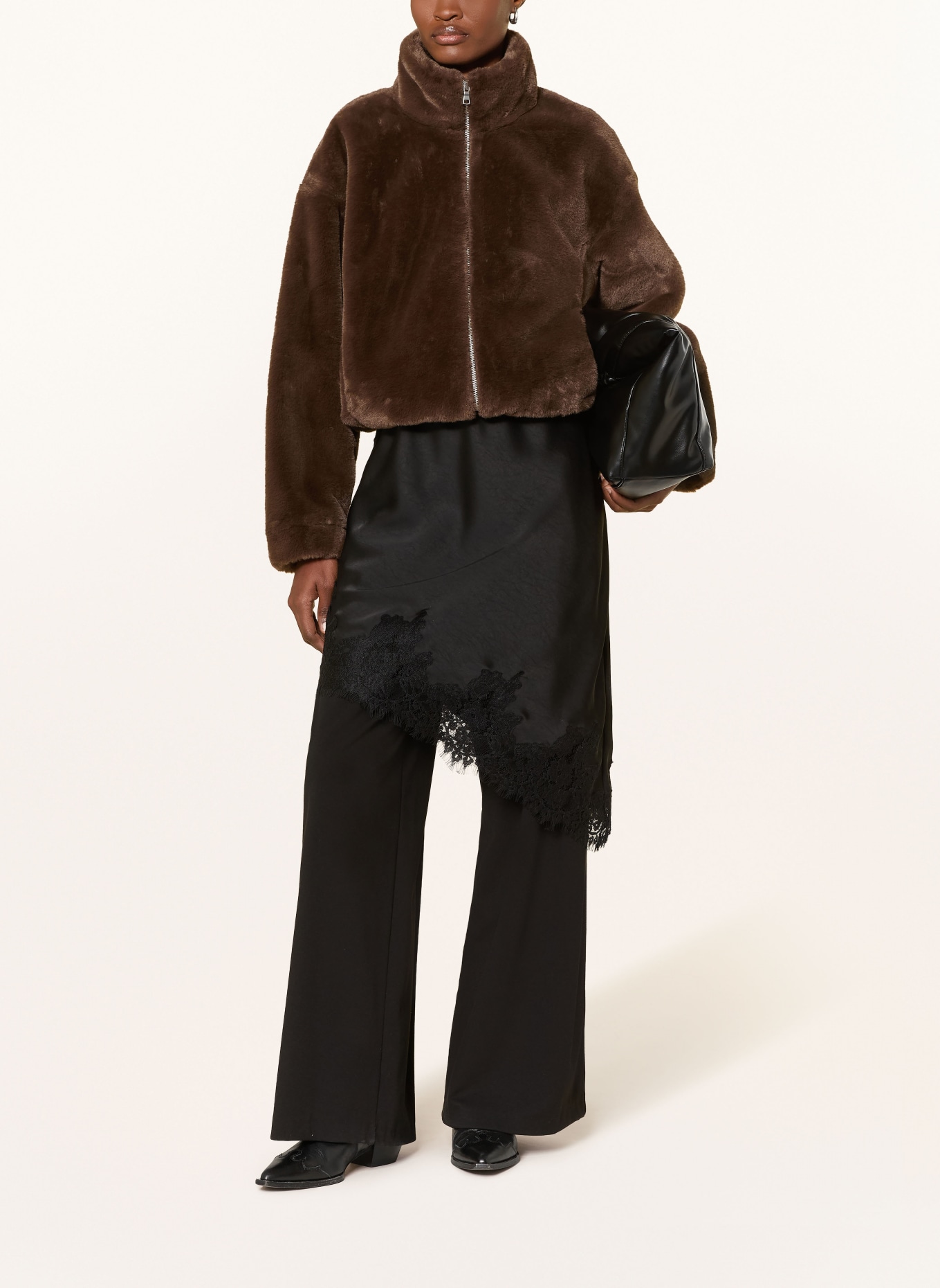 darling harbour Kunstfell-Jacke: BROWN