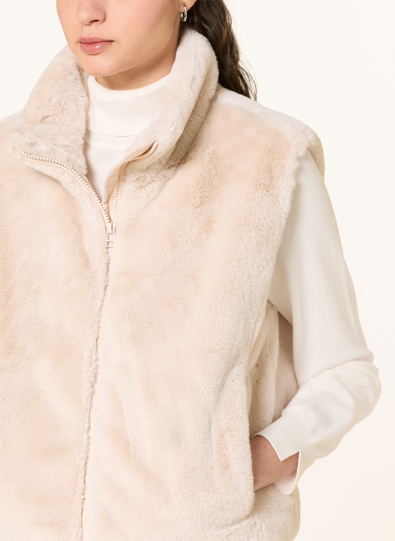 darling harbour Gilet en fausse fourrure: SAND