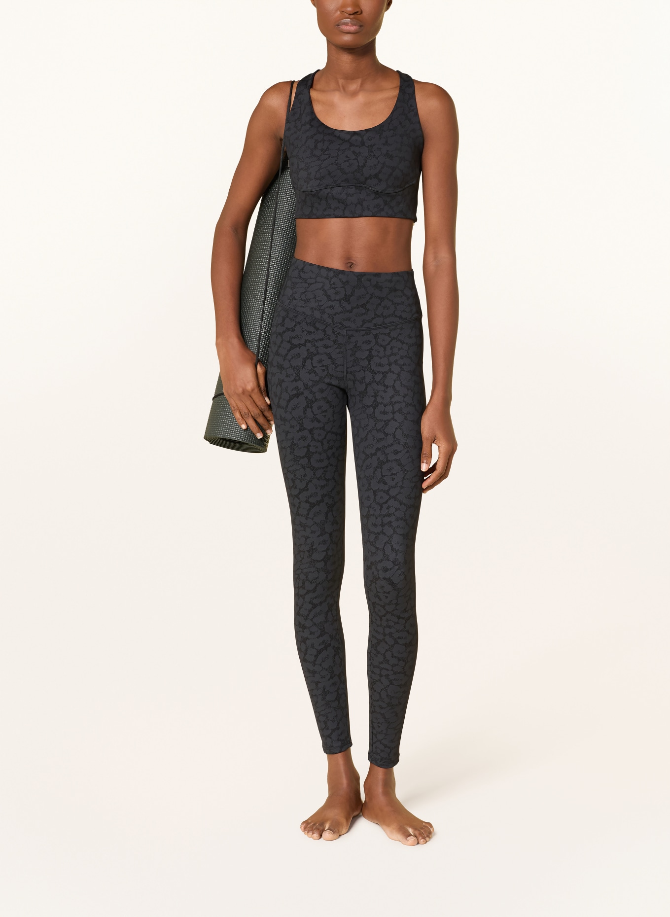 MANDALA Soutien-gorge de sport IMPRIMÉ: NOIR