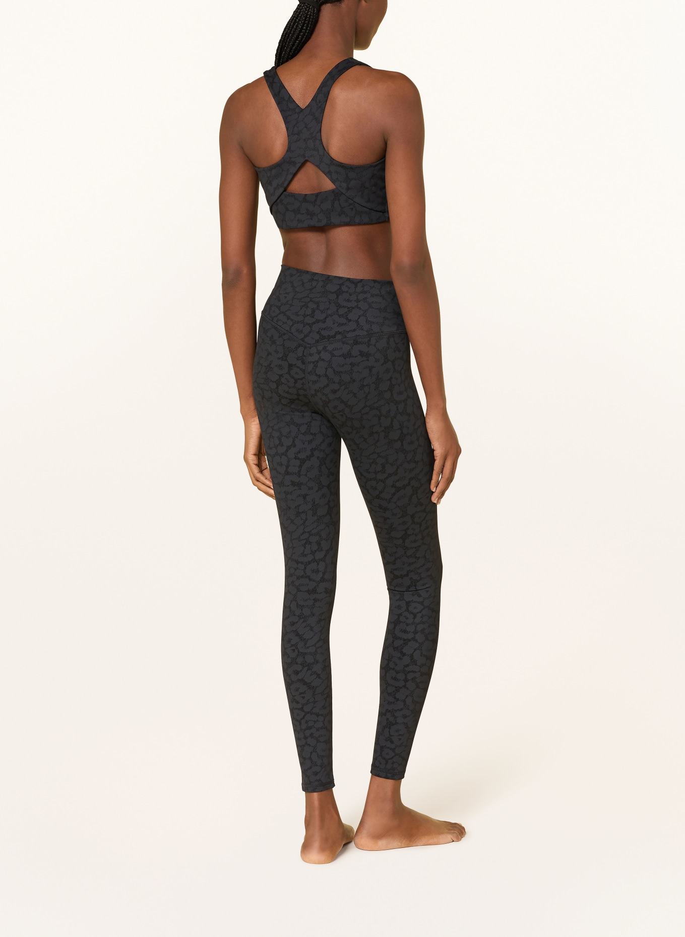 MANDALA Soutien-gorge de sport IMPRIMÉ: NOIR