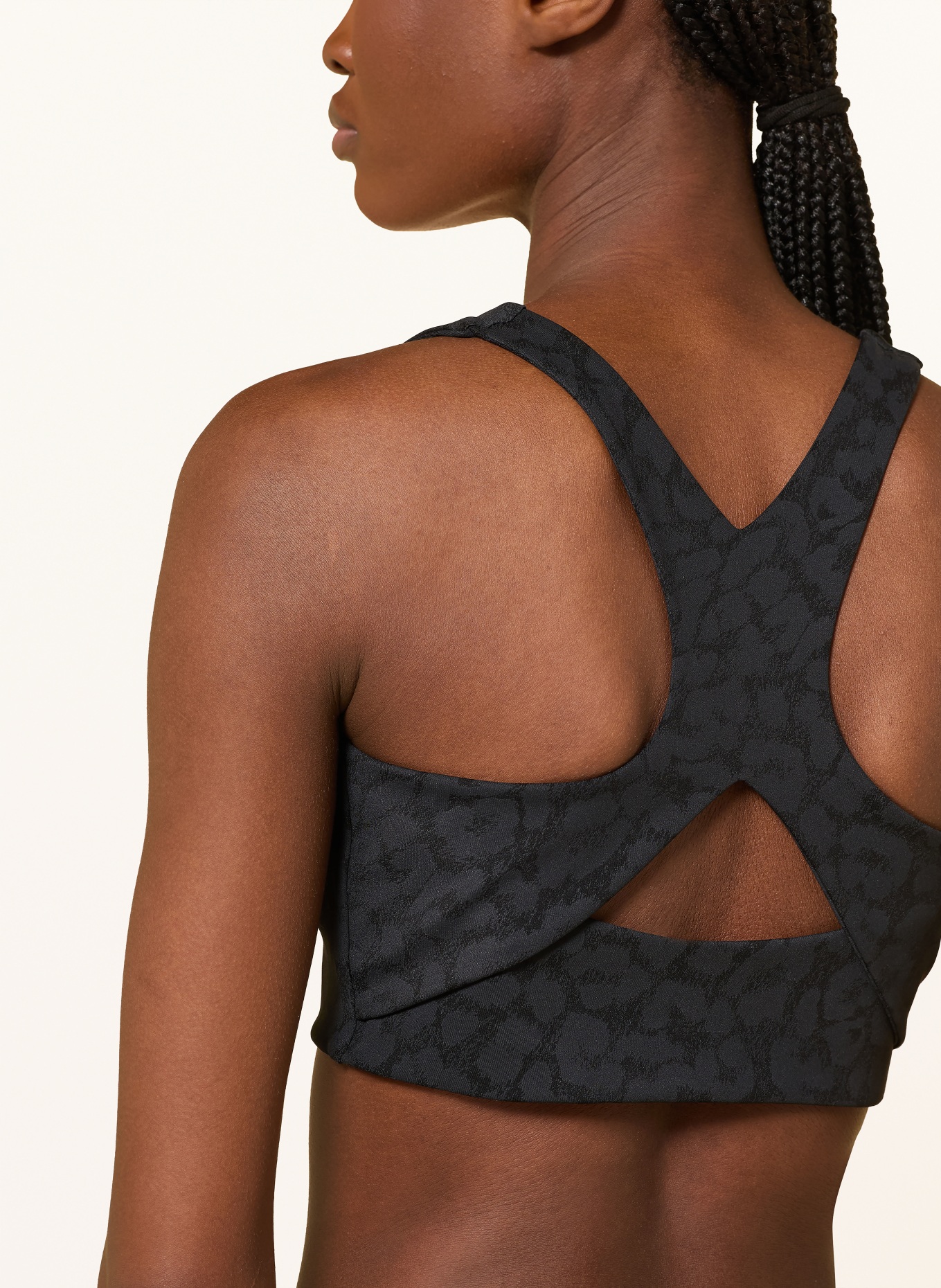 MANDALA Soutien-gorge de sport IMPRIMÉ: NOIR