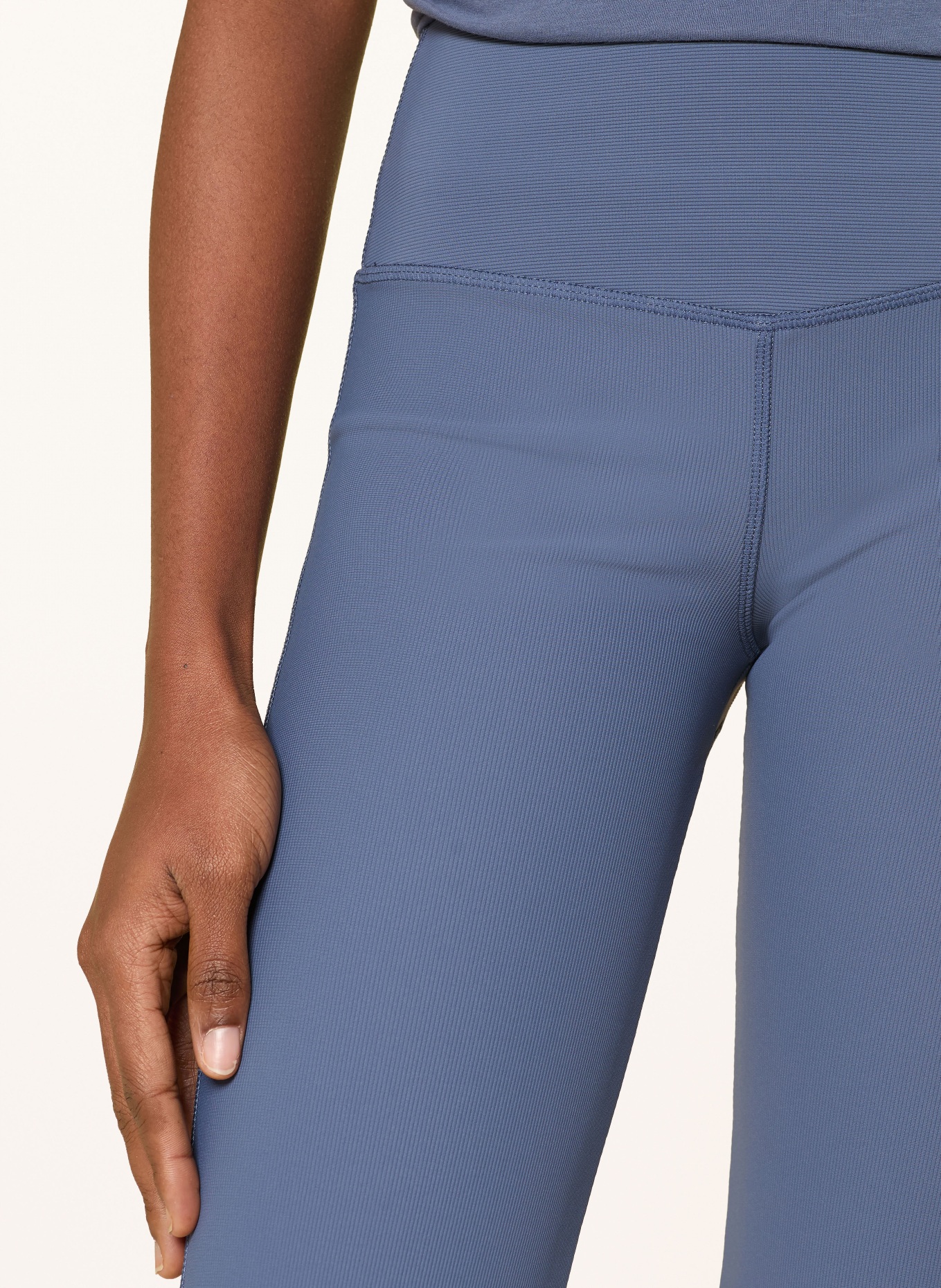 MANDALA FLARED&amp;RIBBED tights: BLUE