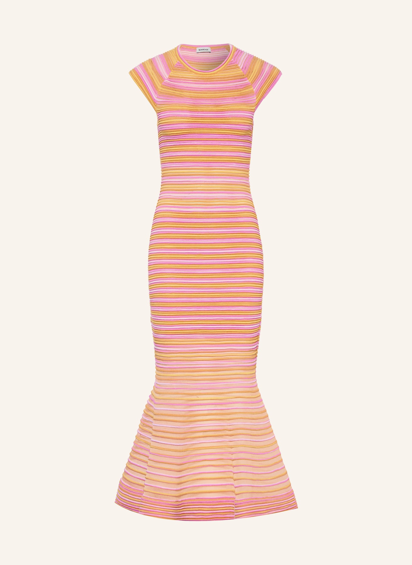SIMKHAI Strickkleid DANICA: GELB / HELLROSA / PINK