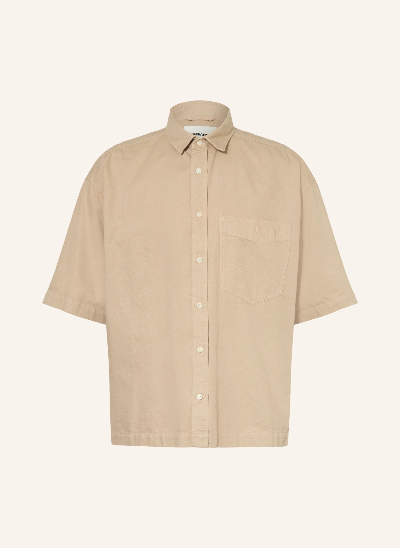 ARMEDANGELS Kurzarm-Hemd Comfort Fit: BEIGE