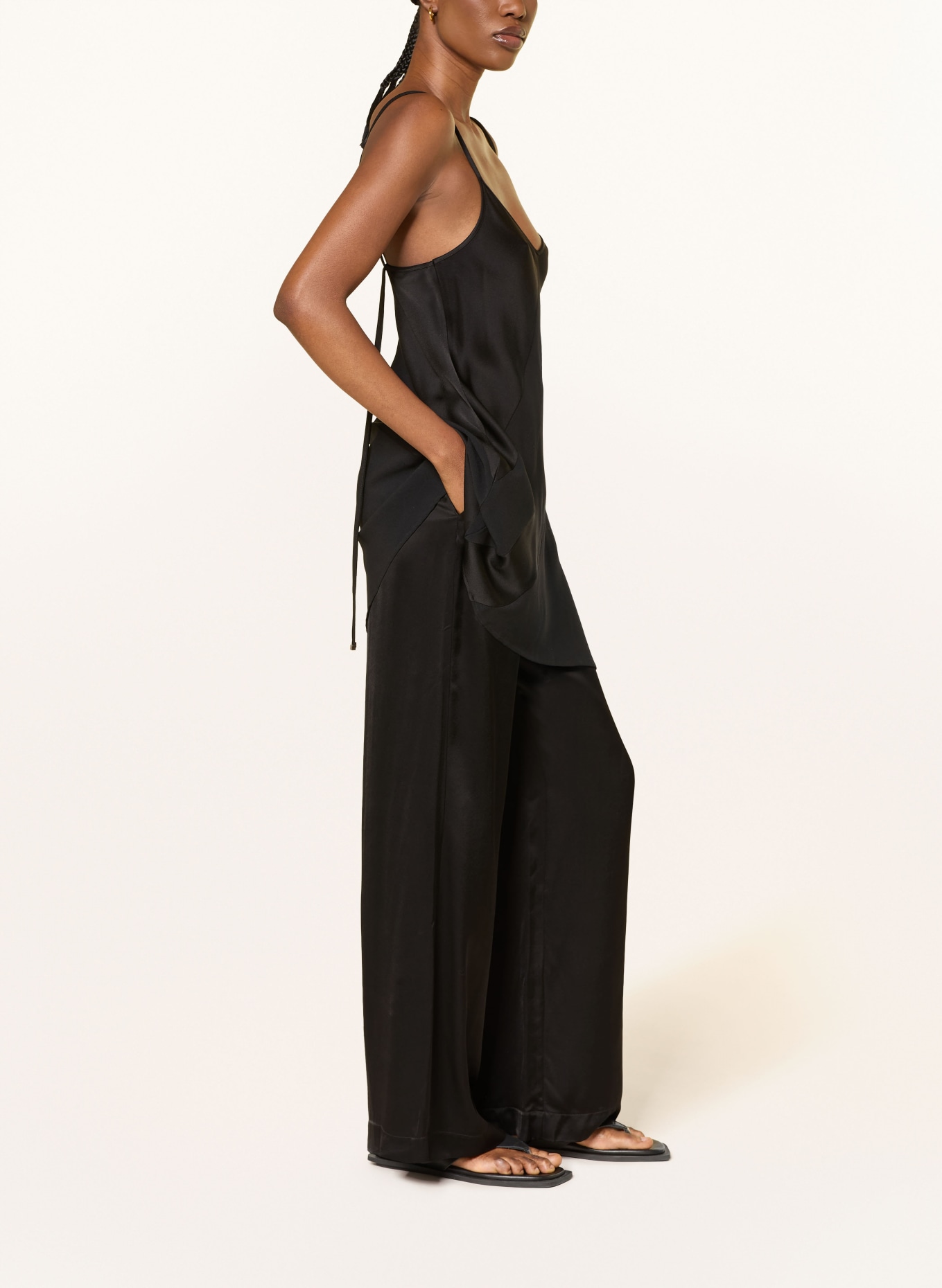 ottod'ame Satinhose ARIANNA: SCHWARZ