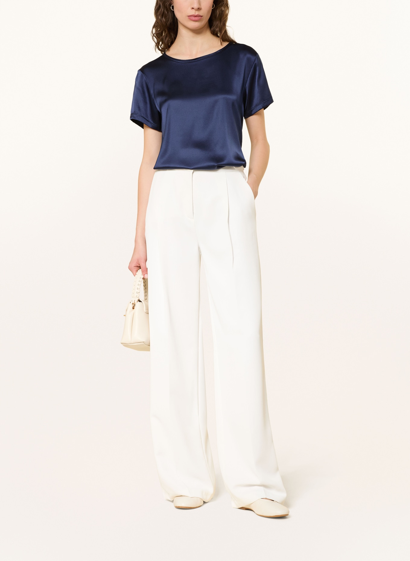 ottod'ame Blusenshirt aus Seide: DUNKELBLAU