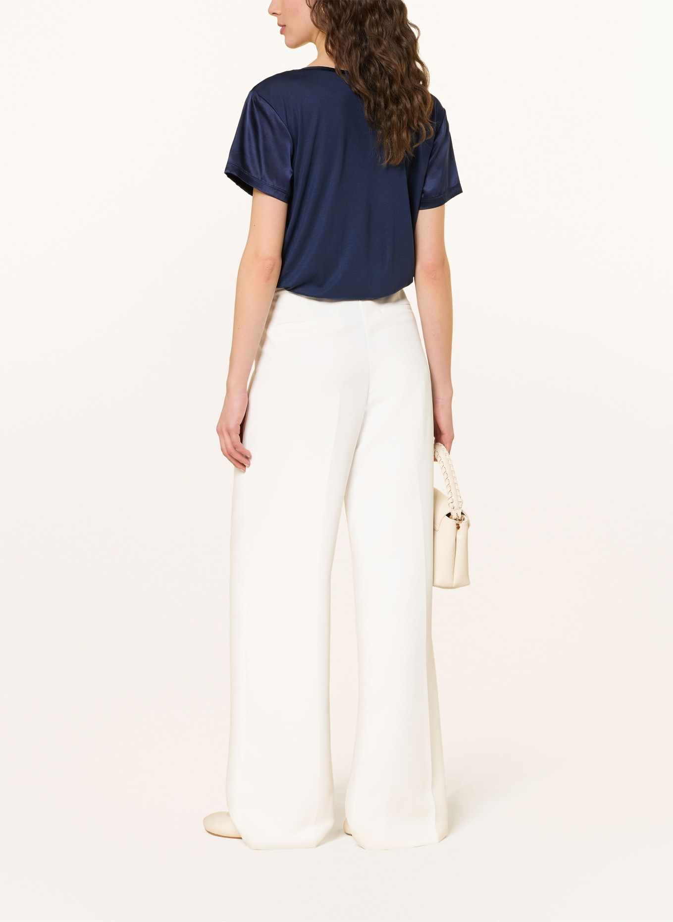 ottod'ame Blusenshirt aus Seide: DUNKELBLAU