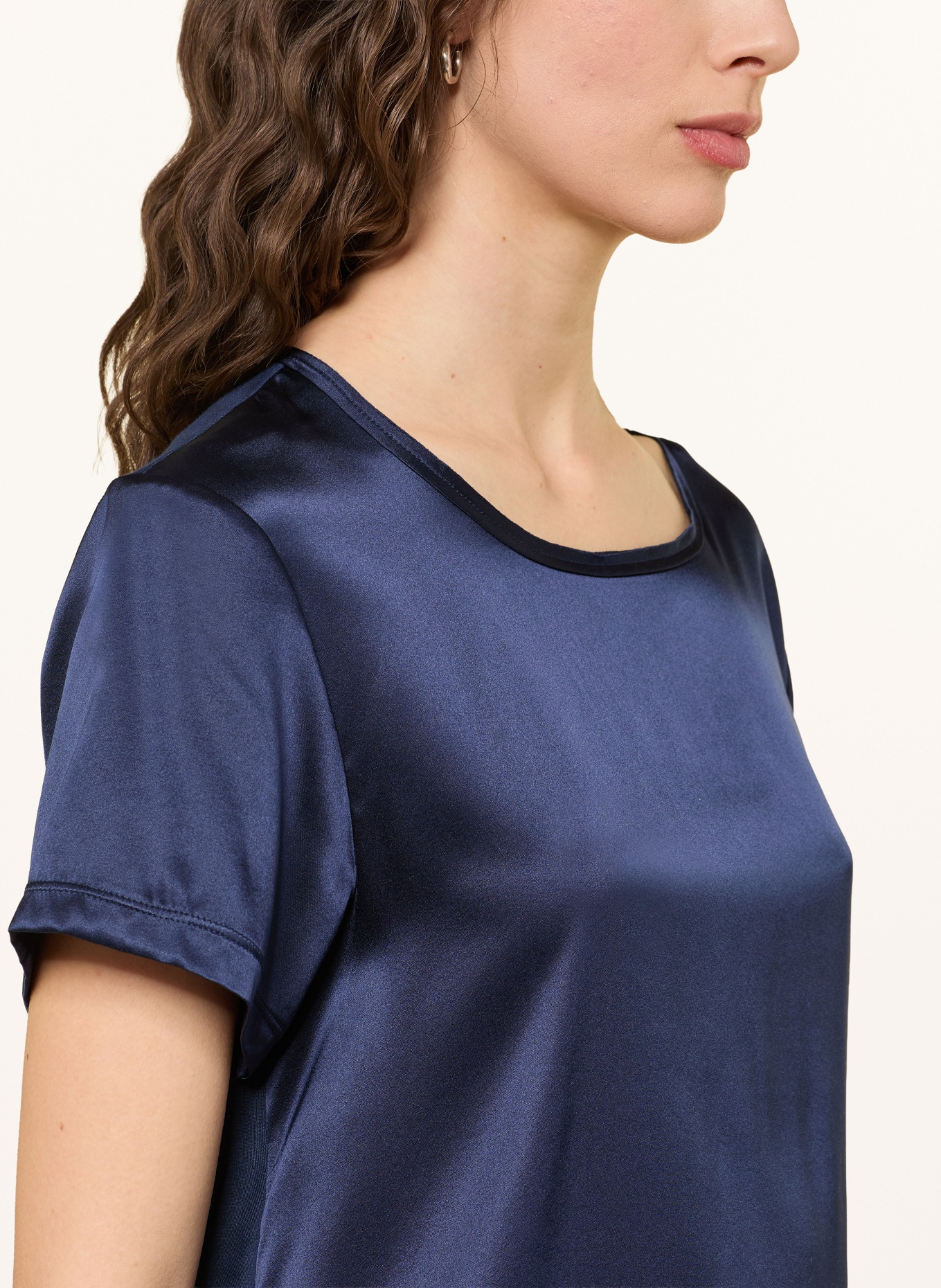 ottod'ame Blusenshirt aus Seide: DUNKELBLAU