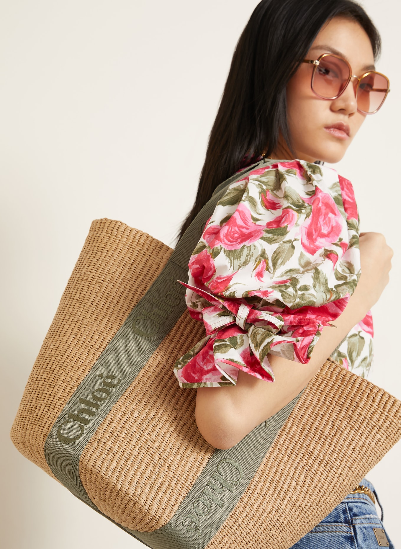 Chloé Shopper WOODY: Aloe Vera