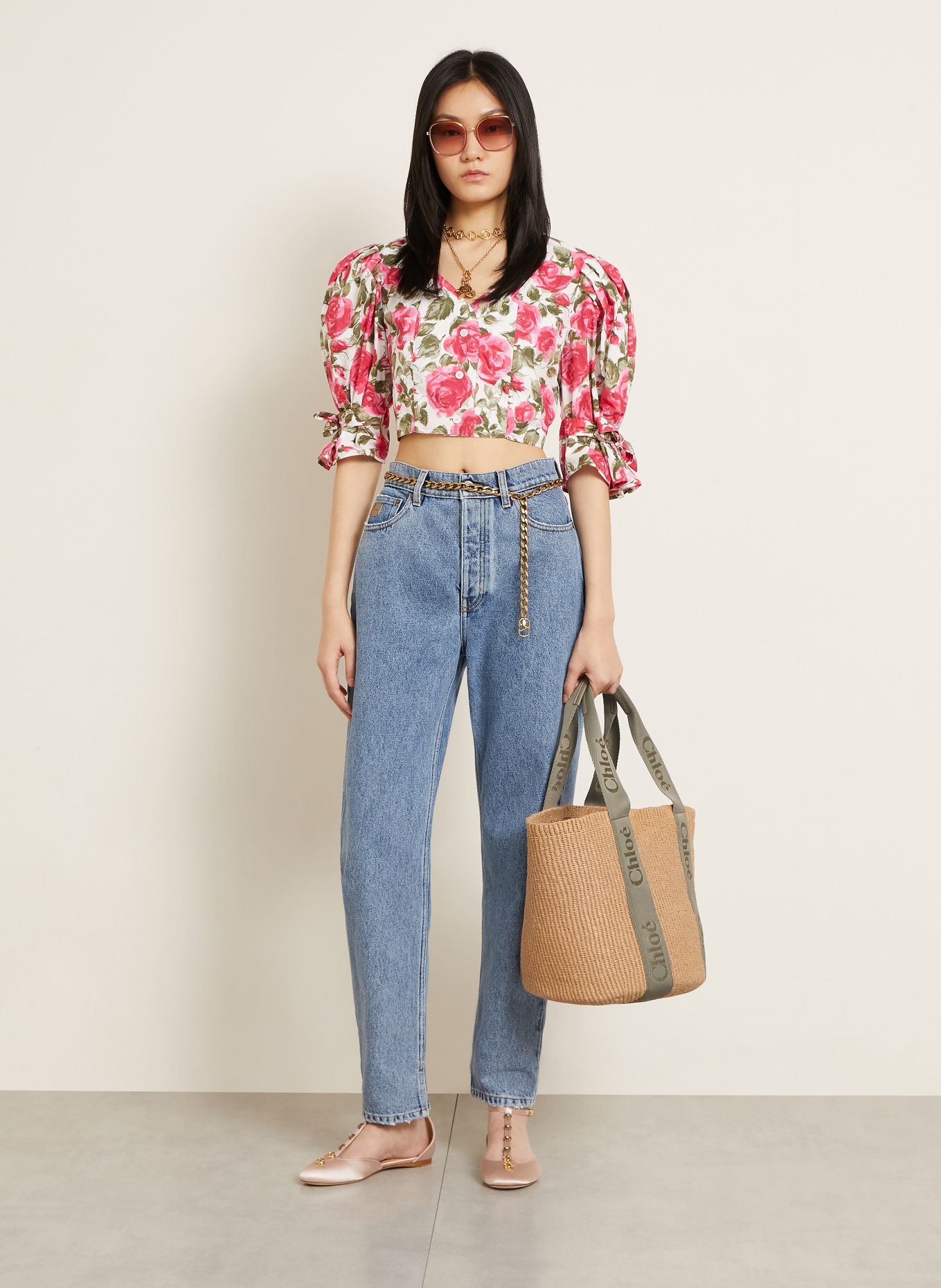 Chloé Shopper WOODY: Aloe Vera