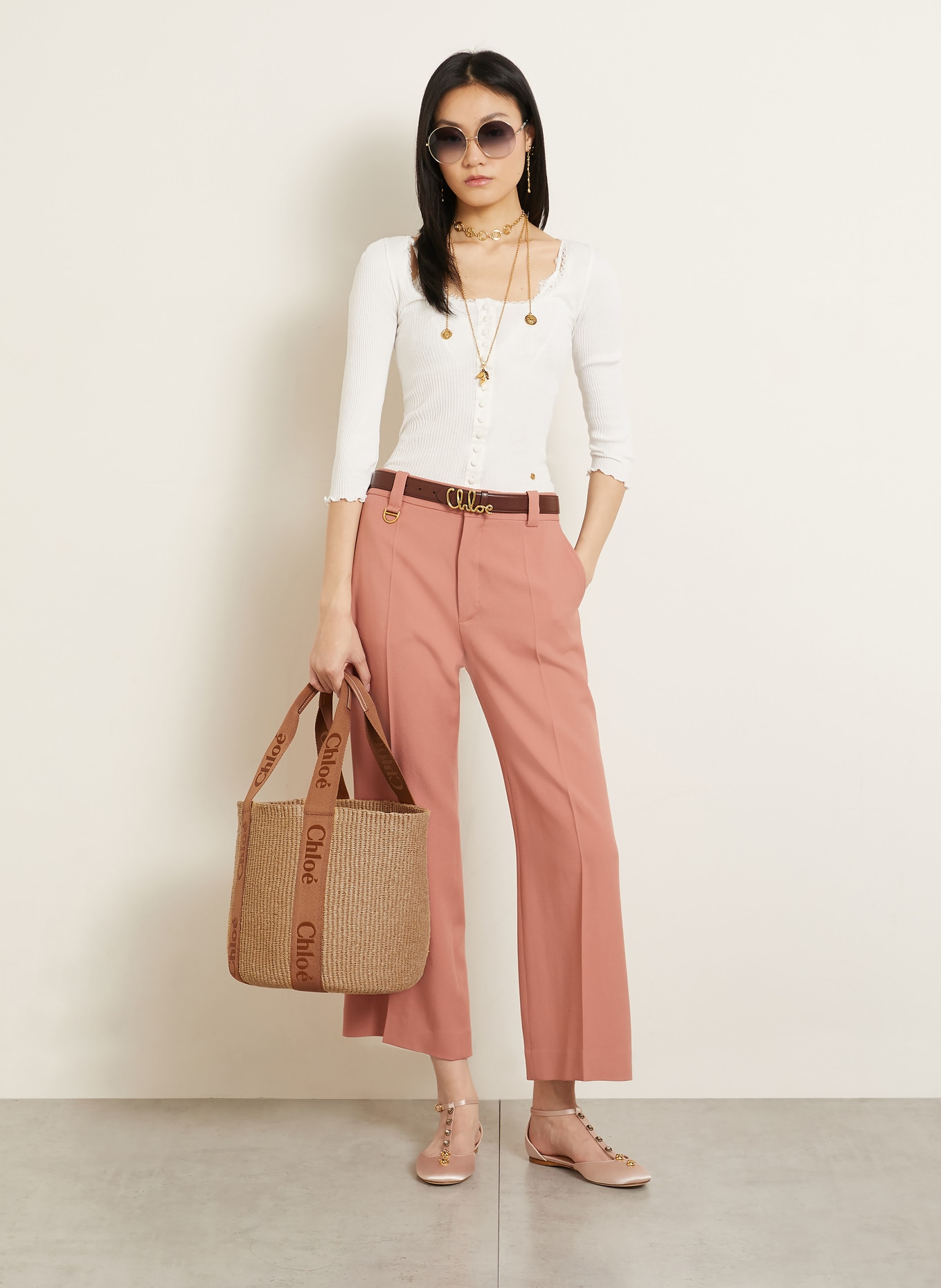 Chloé Shopper WOODY: Dusty Tan