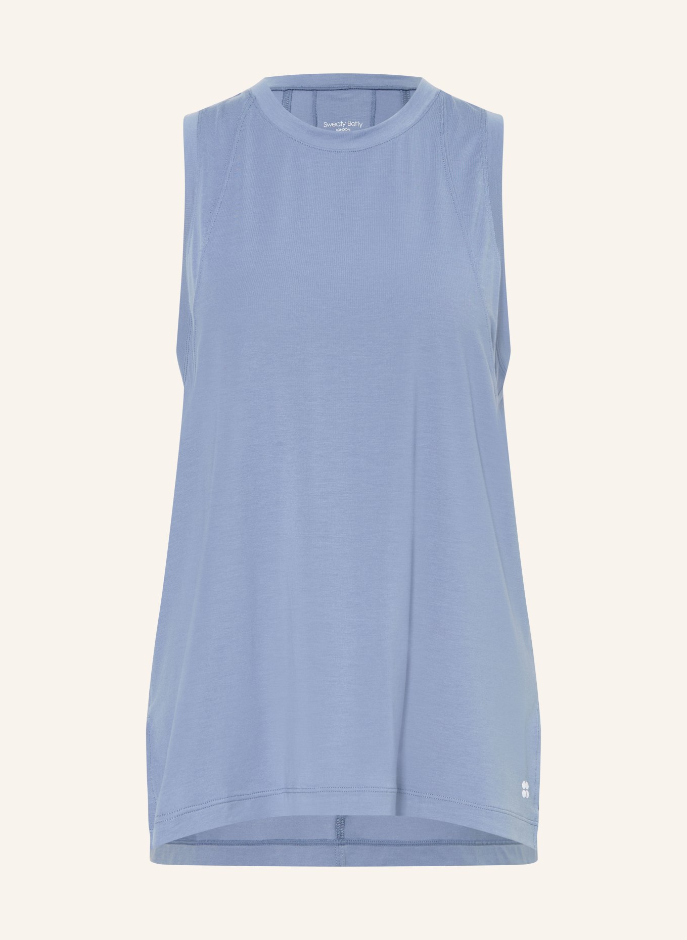 Sweaty Betty Tanktop SOFT FLOW STUDIO: LICHTBLAUW