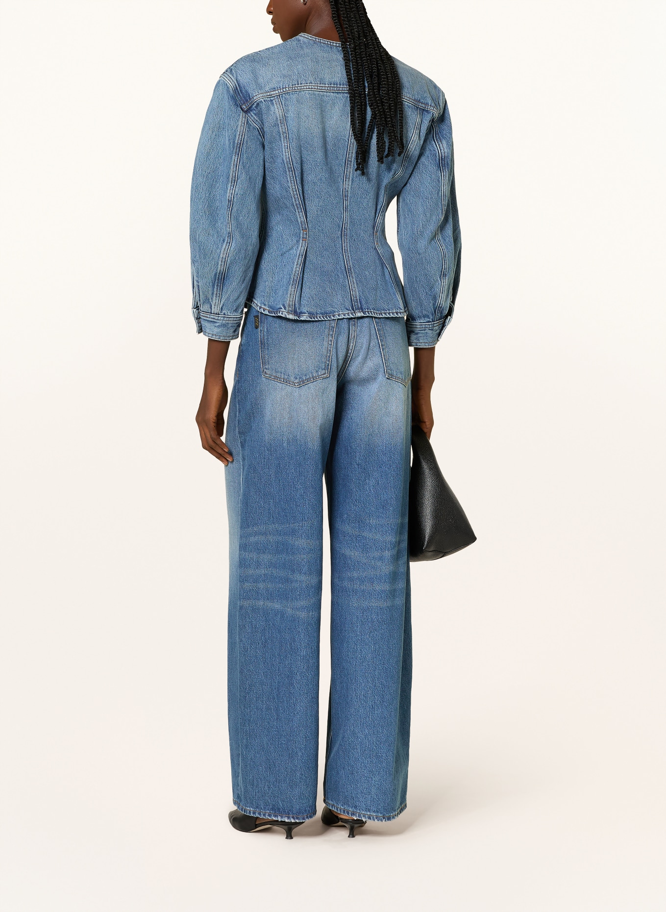 FRAME Denim jacket THE NIPPED COLLARLESS JACKET: UMBI UMBRIA