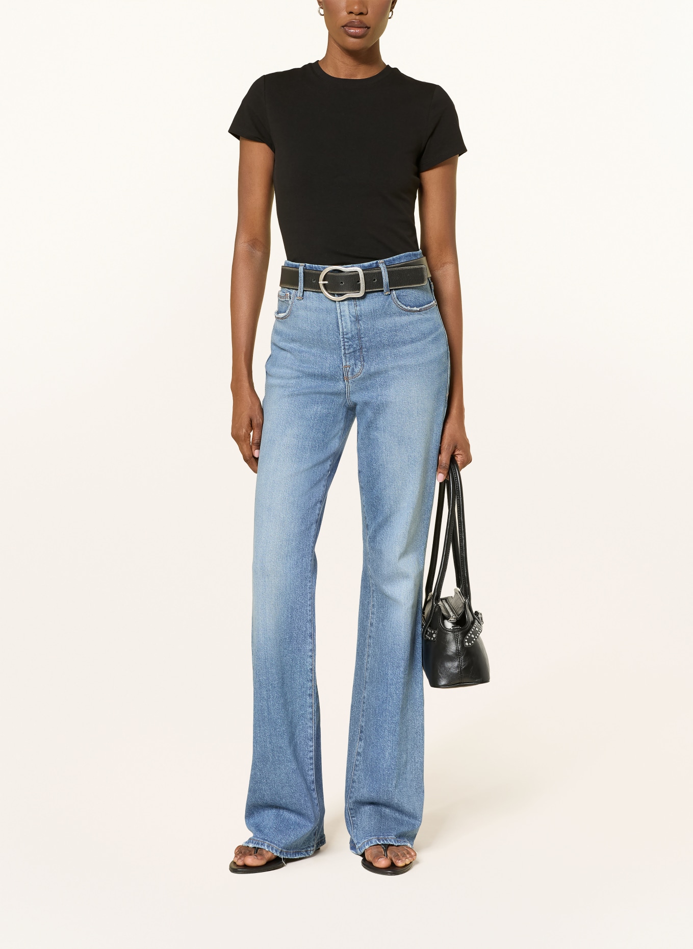 GOOD AMERICAN T-shirt: ZWART