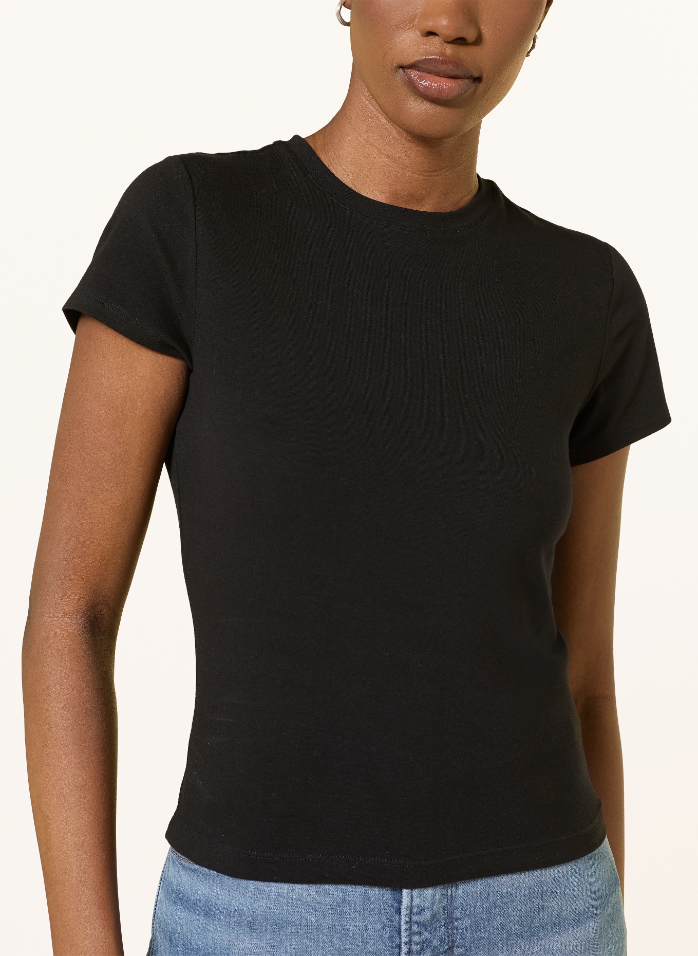 GOOD AMERICAN T-shirt: ZWART