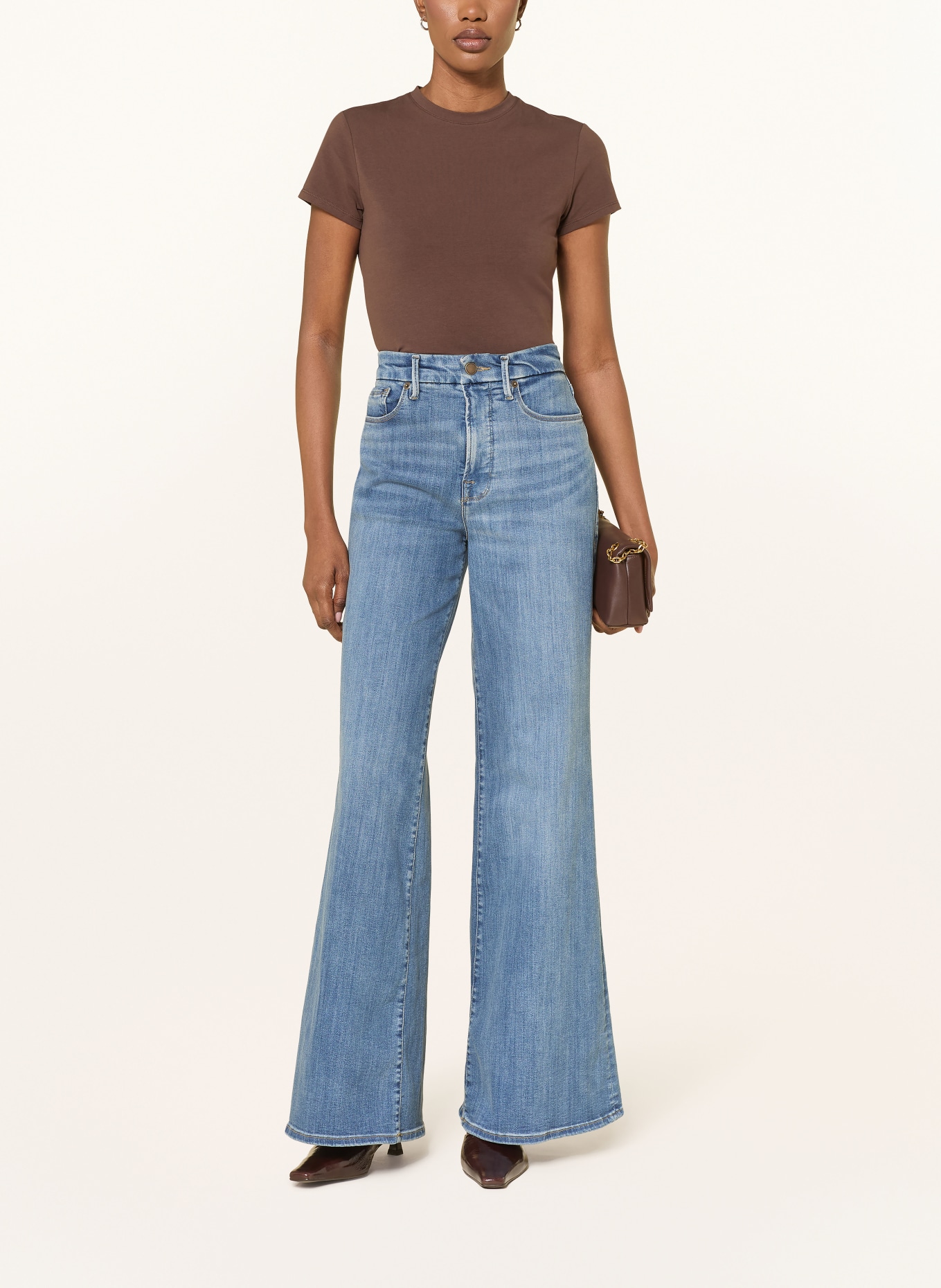 GOOD AMERICAN T-shirt: DARK BROWN