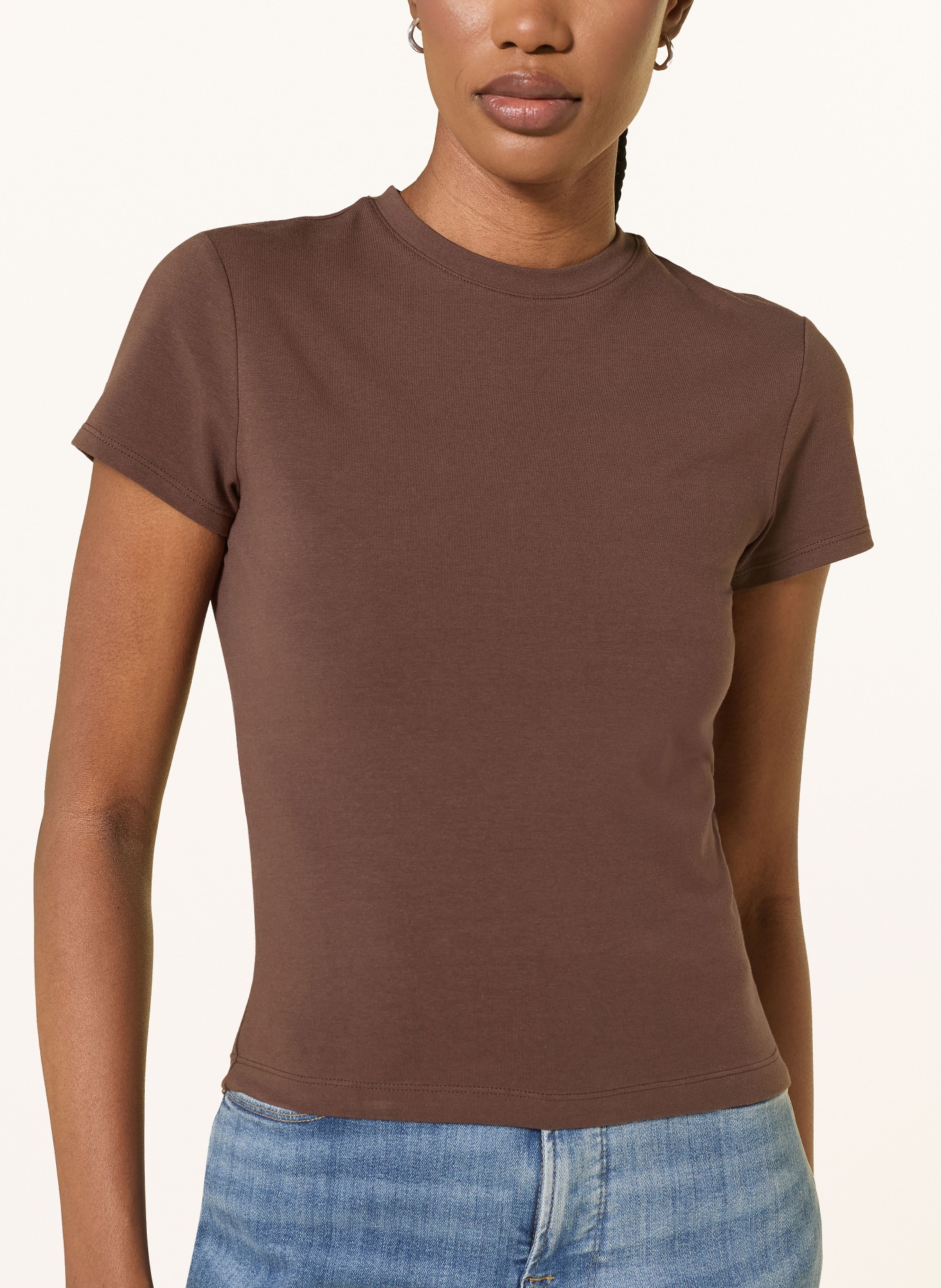 GOOD AMERICAN T-shirt: DARK BROWN