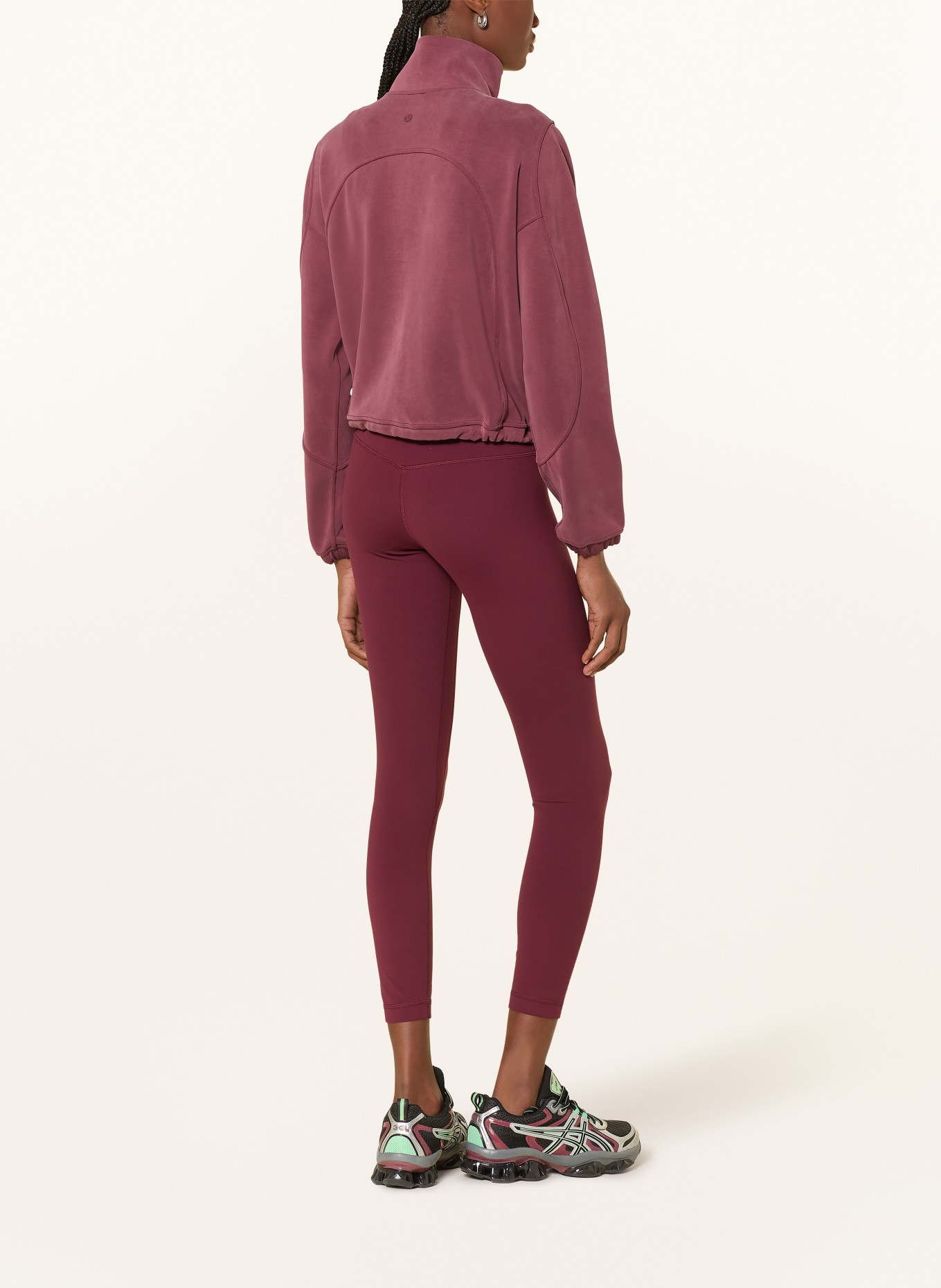 lululemon Sweat-Troyer BRUSHED SOFTSTREME: DUNKELROT