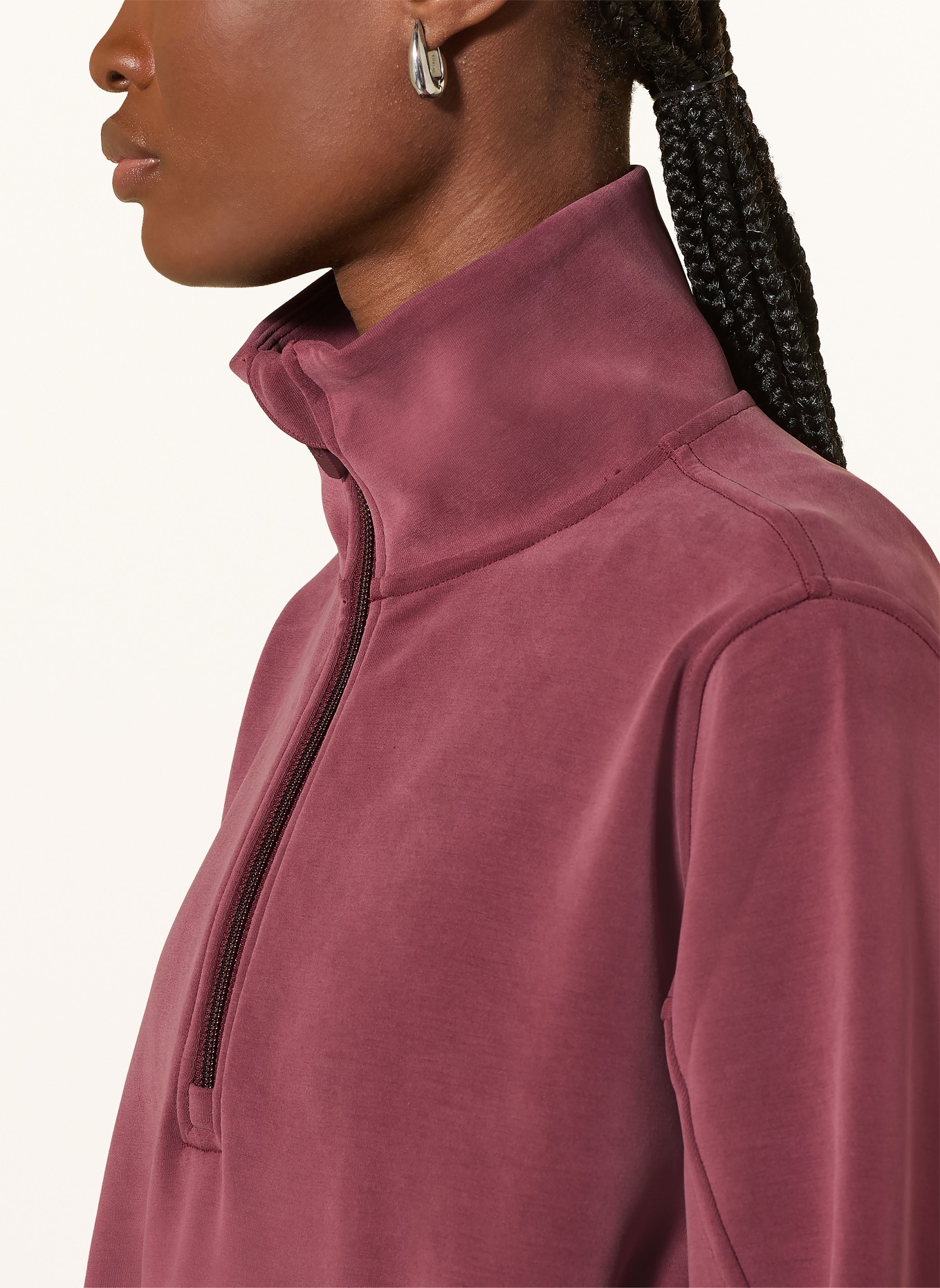 lululemon Sweat-Troyer BRUSHED SOFTSTREME: DUNKELROT