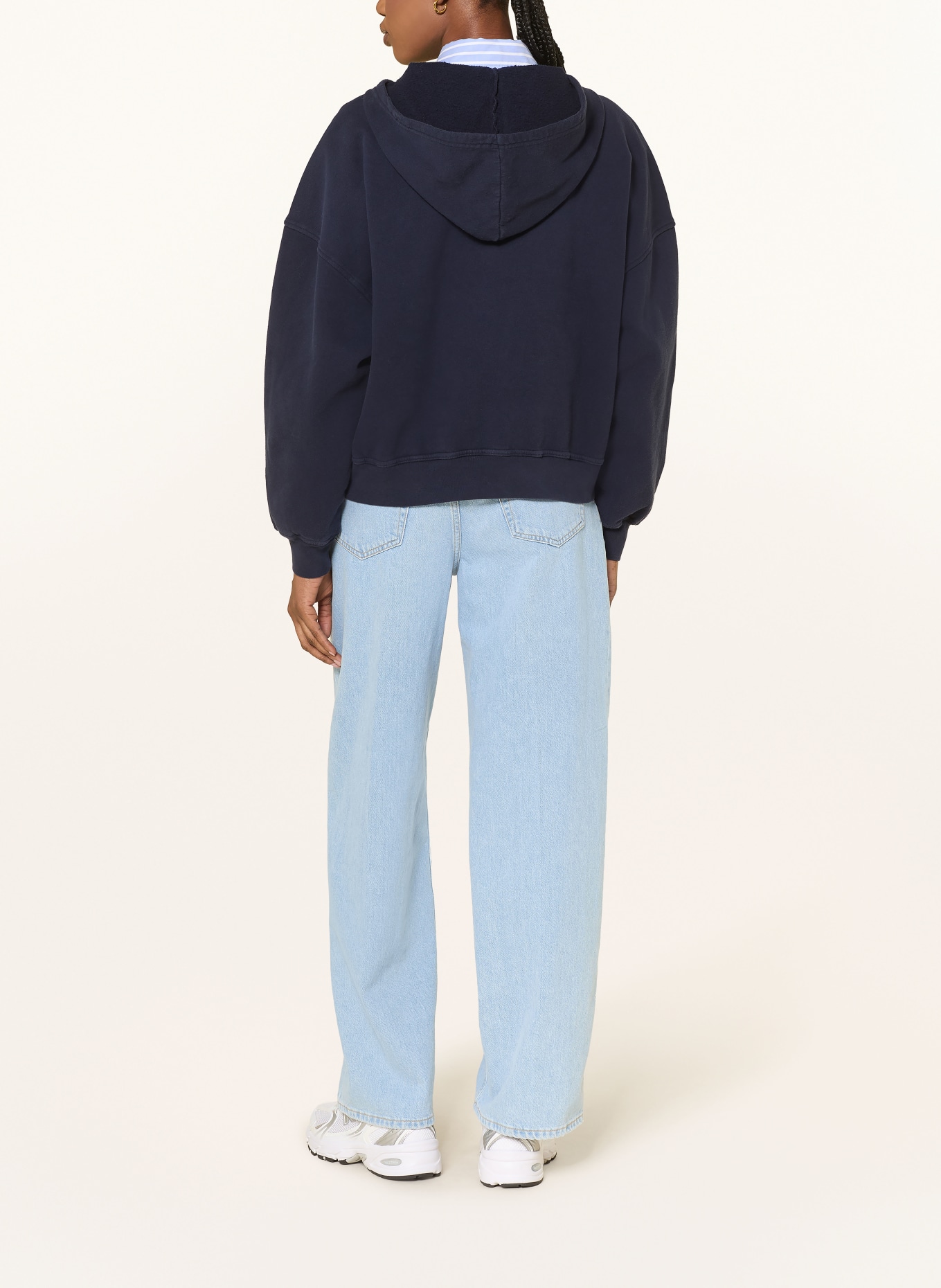 American Vintage Bluza z kapturem PLIZZY: GRANATOWY