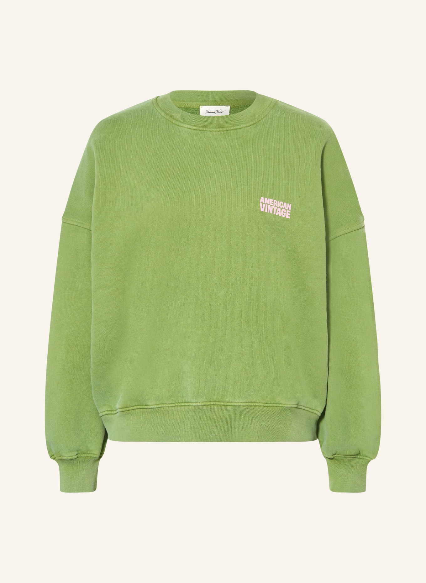 American Vintage Sweatshirt PLIZZY: GROEN / ROZE