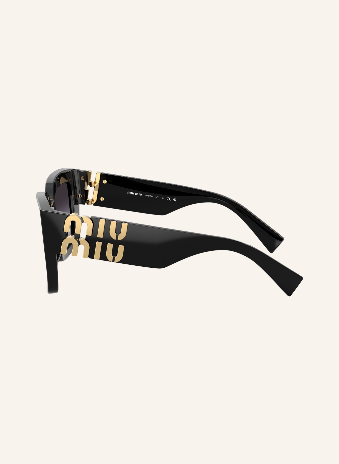 MIU MIU Sonnenbrille MU B05S: SCHWARZ/ GRAU VERLAUF