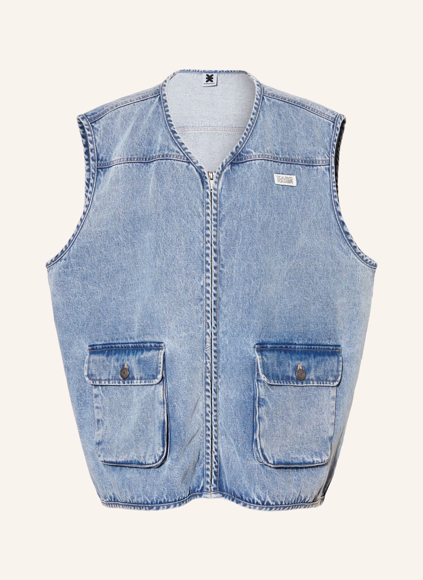 KARO KAUER Oversized-Jeansweste: BLAU