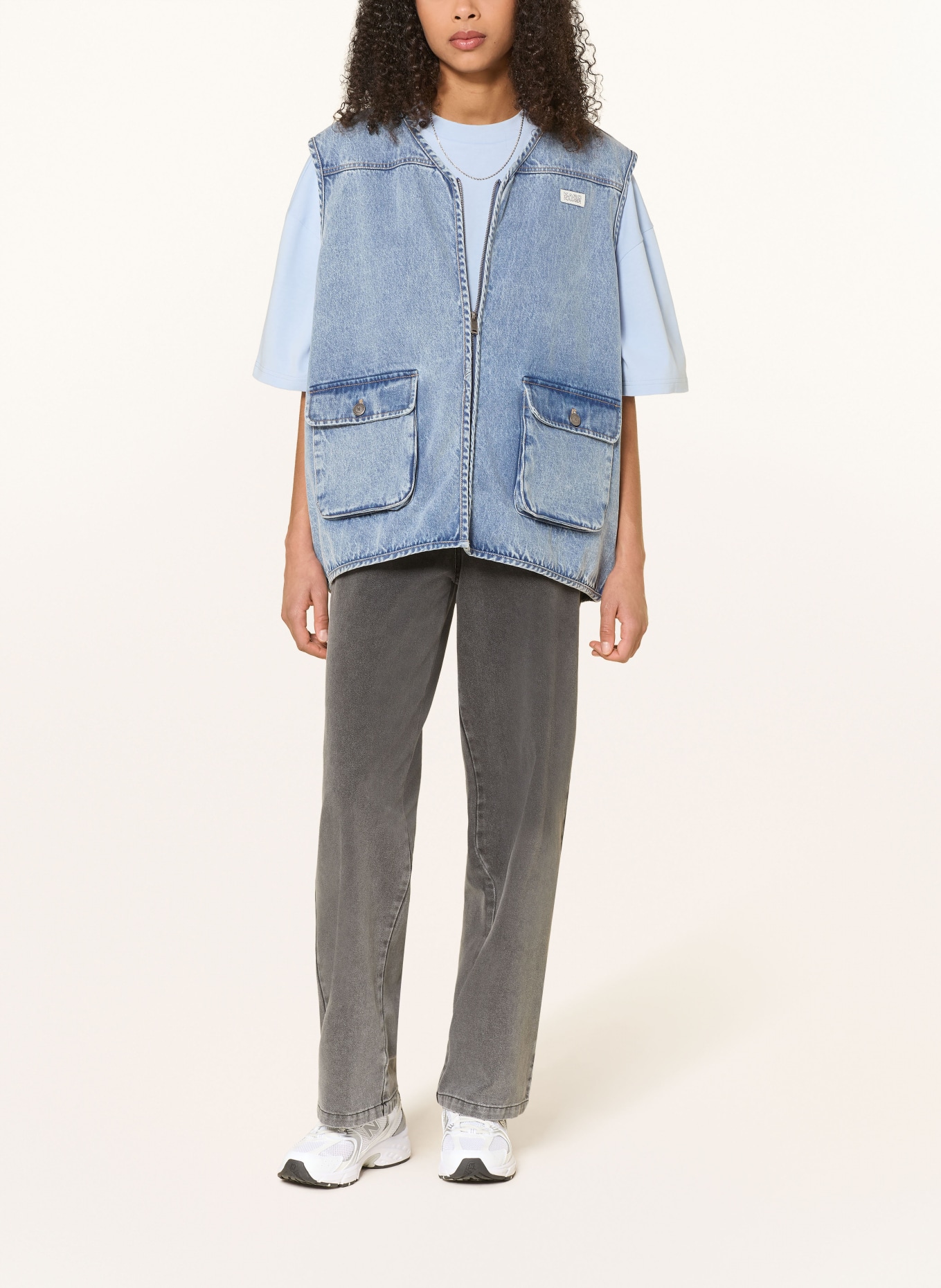 KARO KAUER Oversized-Jeansweste: BLAU