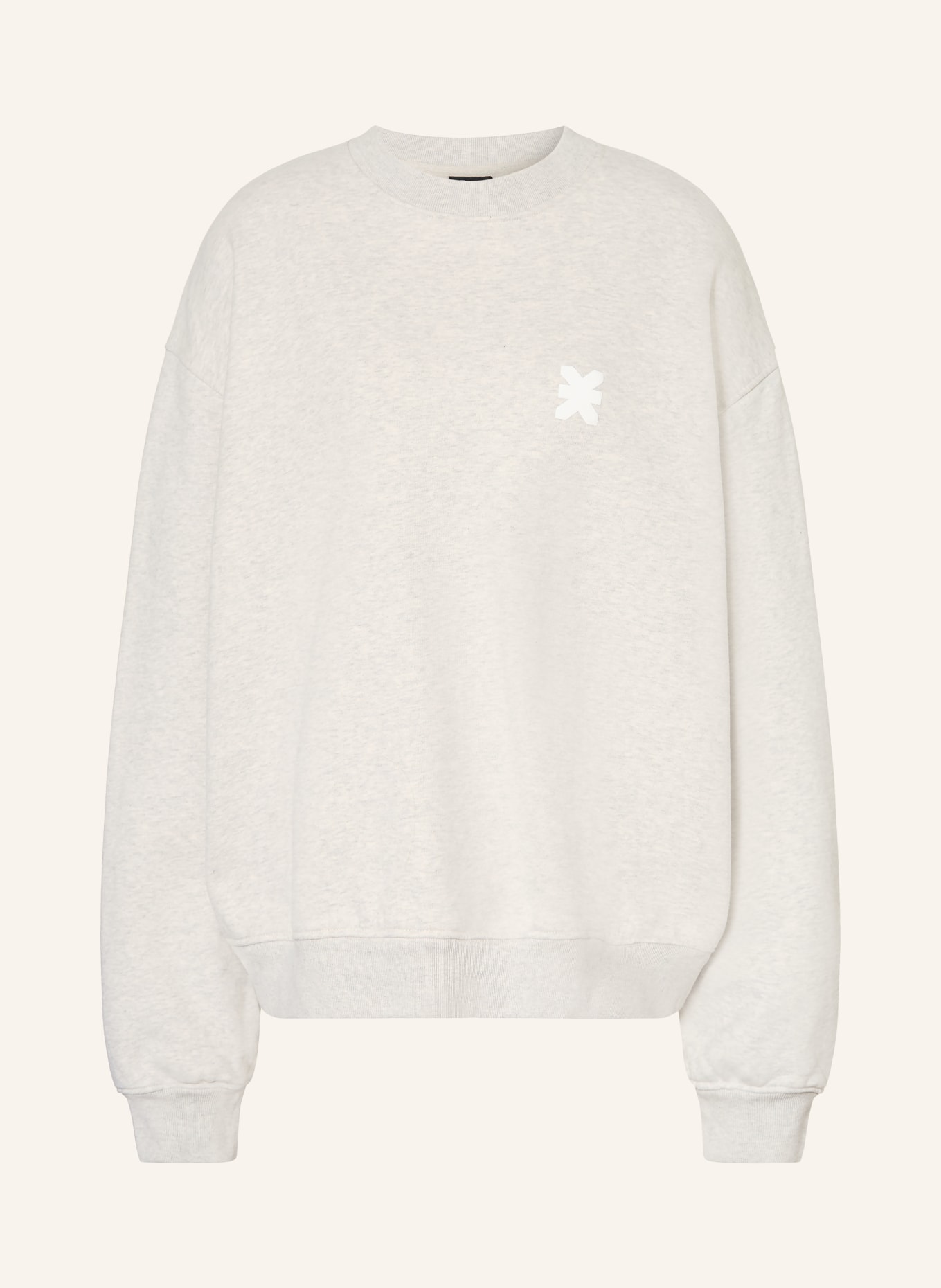 KARO KAUER sweatshirt: LIGHT GRAY / WHITE