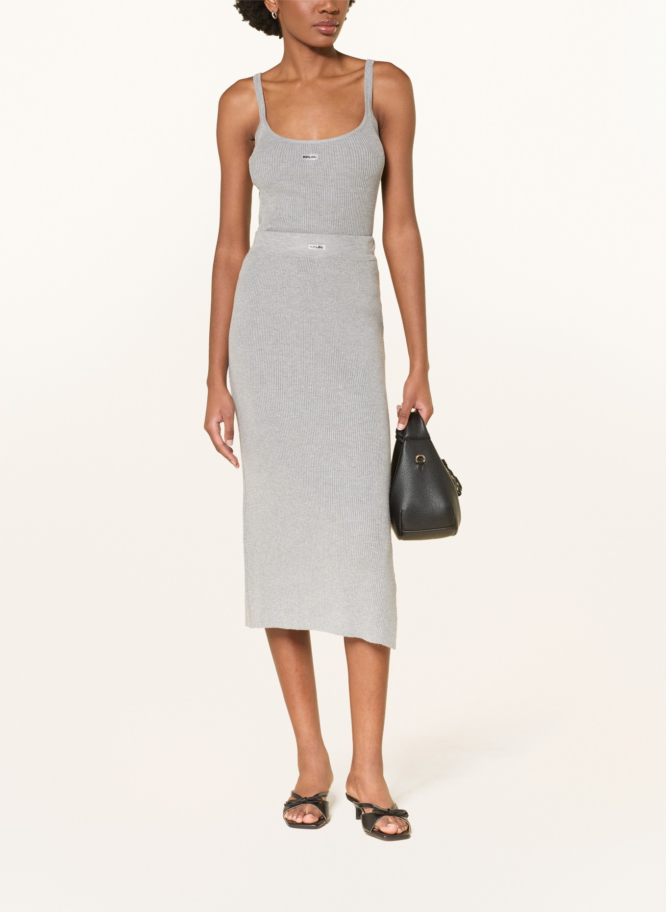 KARO KAUER Knit top: GRAY