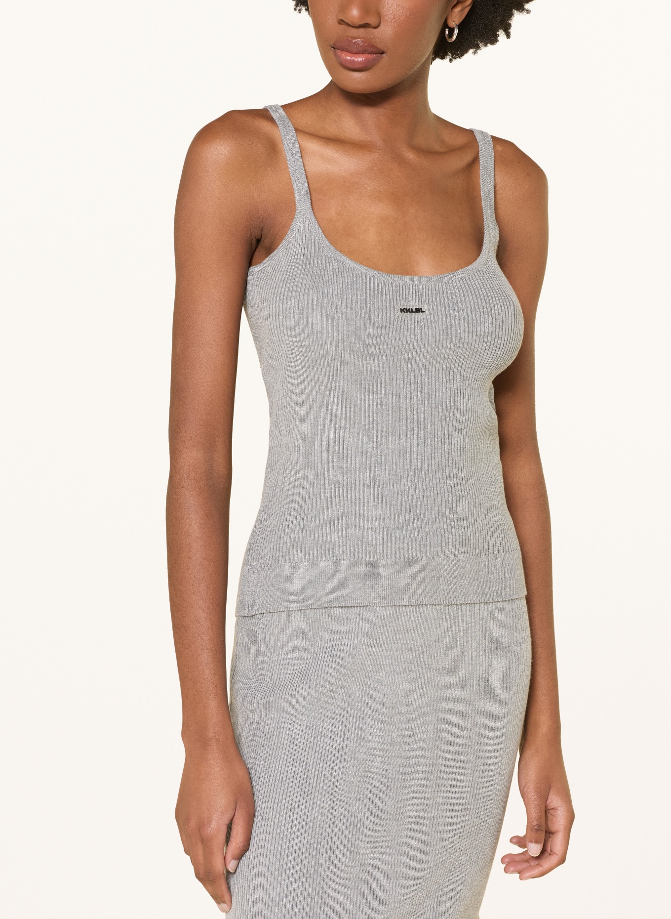 KARO KAUER Knit top: GRAY