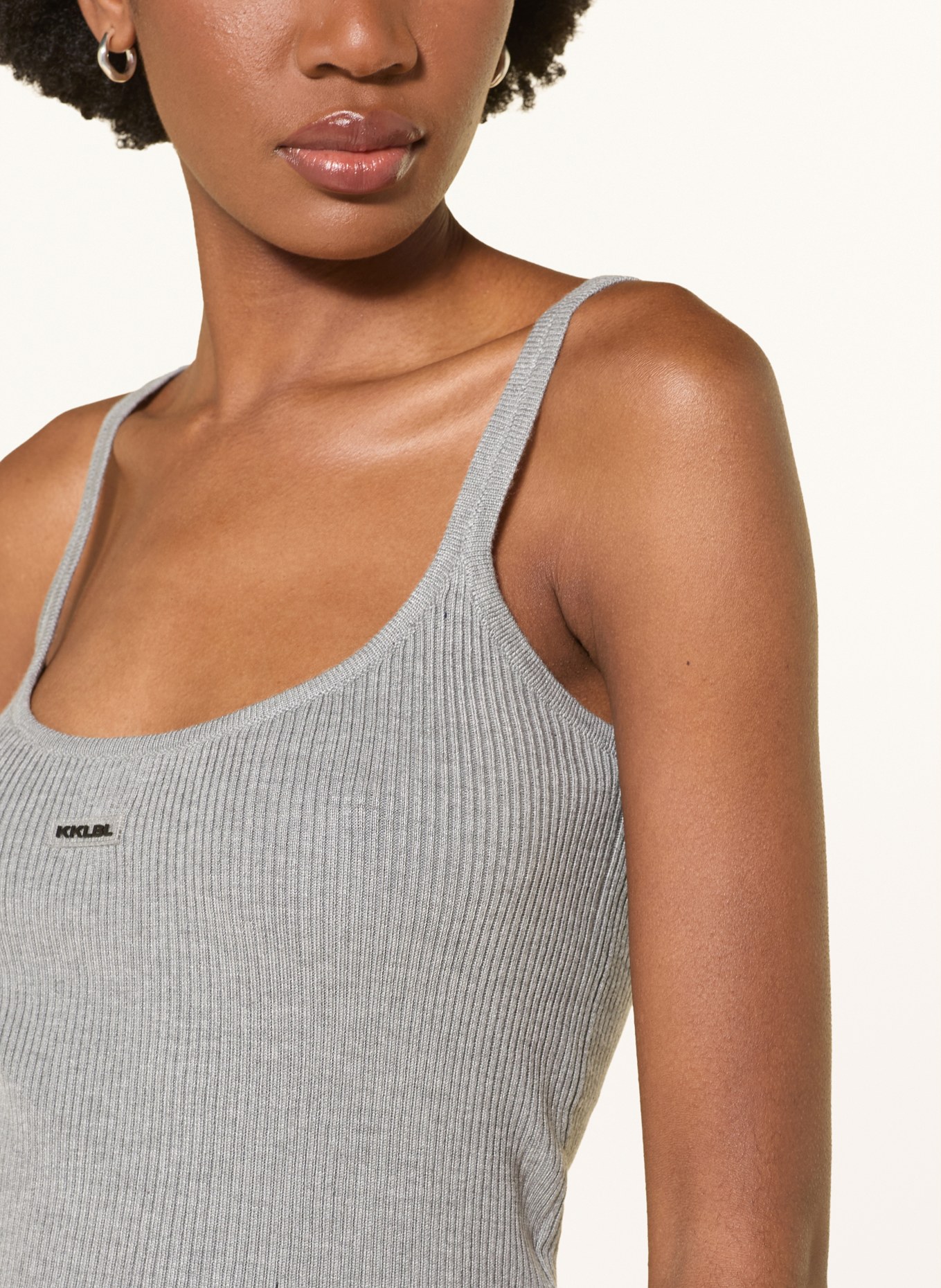 KARO KAUER Knit top: GRAY