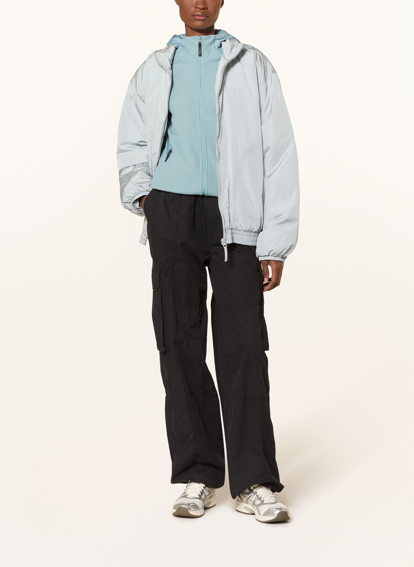 me°ru' WOLVERHAMPTON fleece jacket: BLUE GRAY