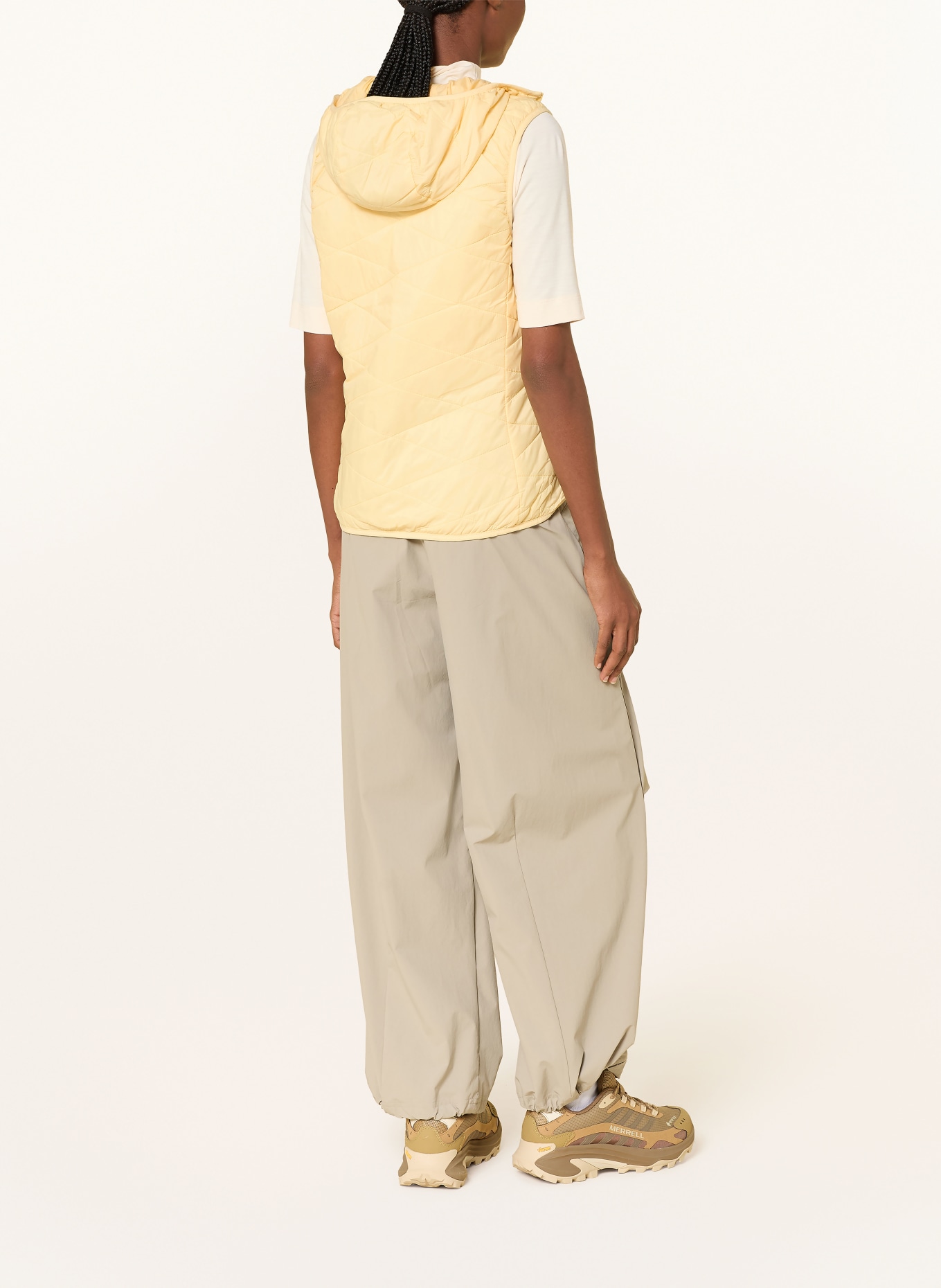 me°ru' ITHARI reversible quilted vest: LIGHT YELLOW