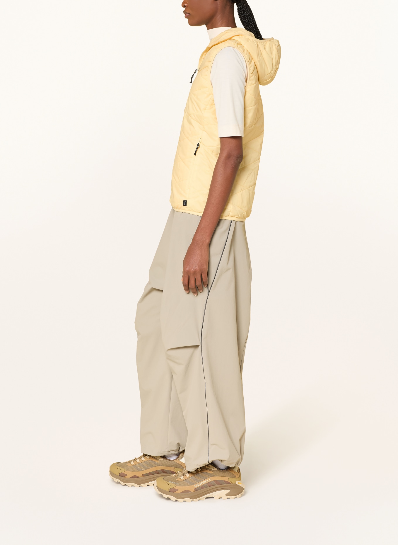 me°ru' ITHARI reversible quilted vest: LIGHT YELLOW