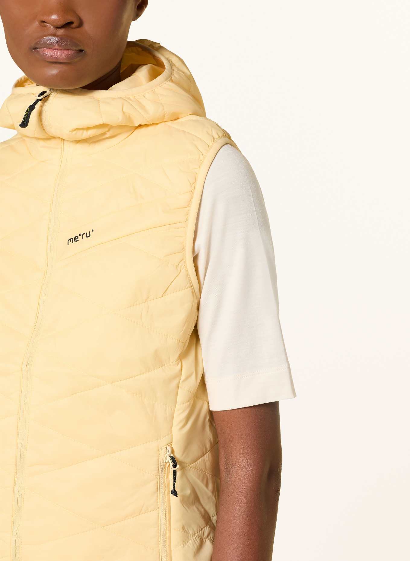 me°ru' ITHARI reversible quilted vest: LIGHT YELLOW