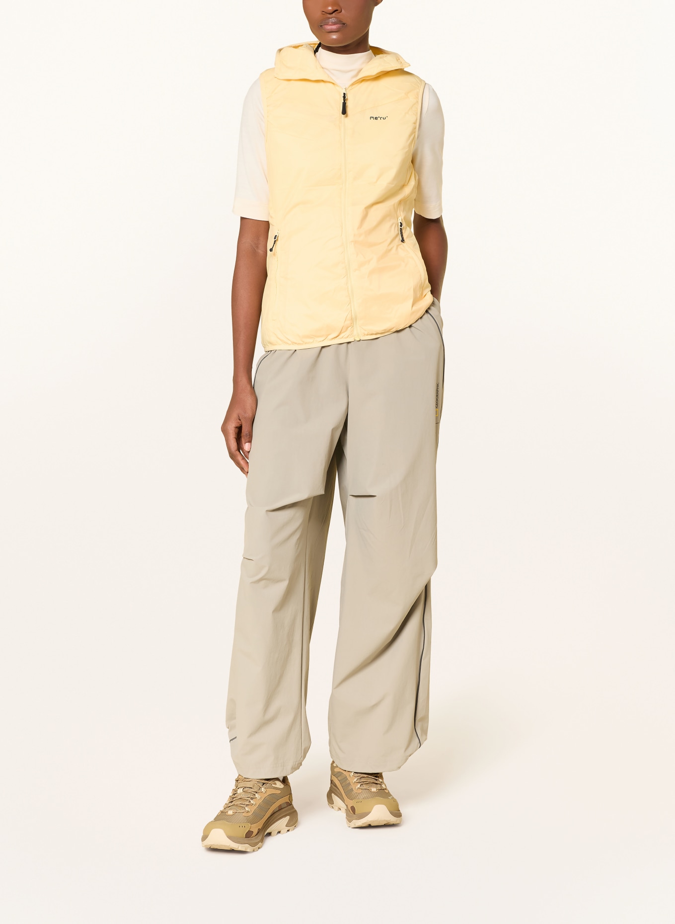 me°ru' ITHARI reversible quilted vest: LIGHT YELLOW