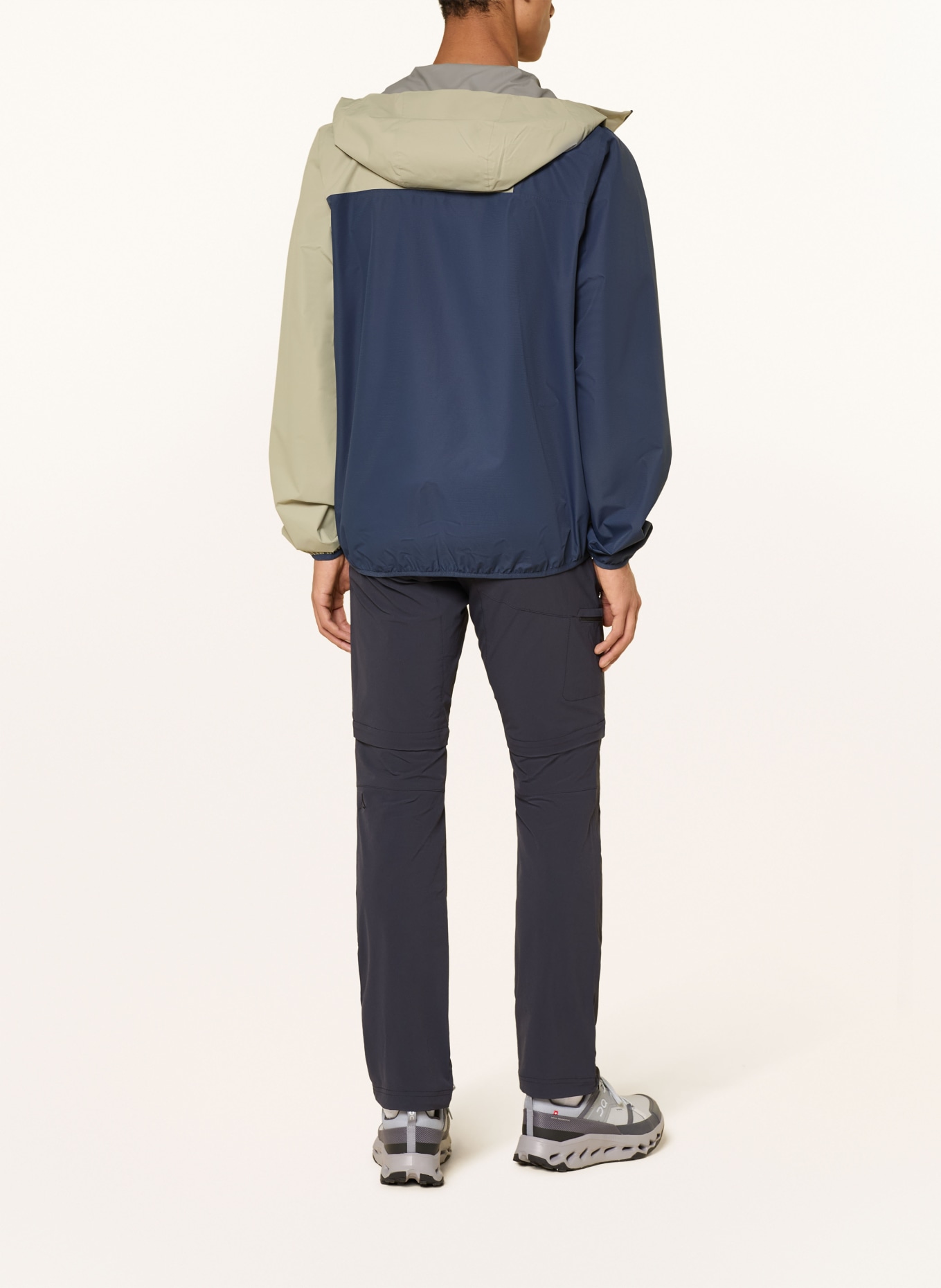 me°ru' Hardshell-Jacke POKHARA: DUNKELBLAU / BEIGE