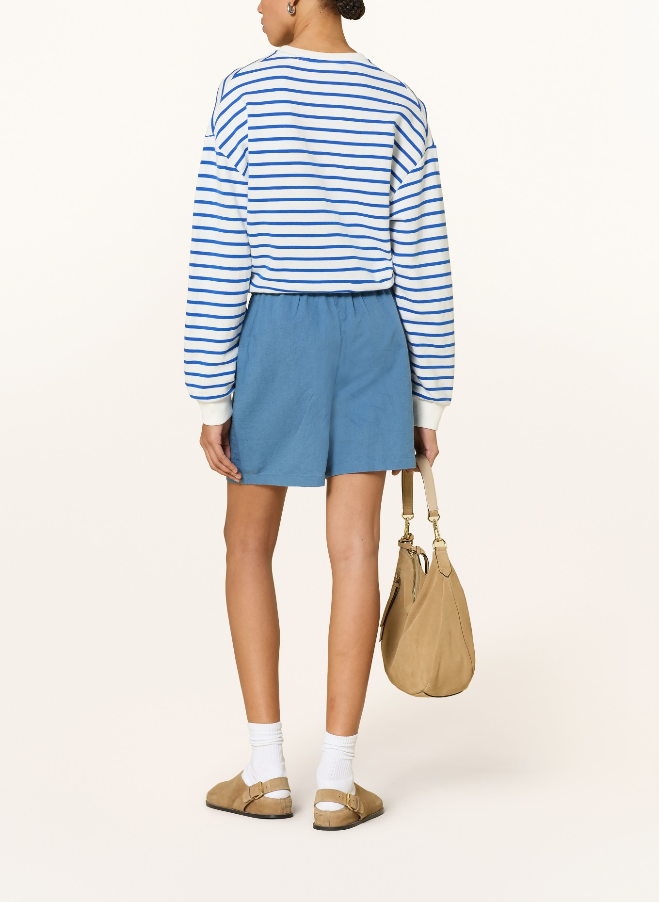 Marc O'Polo DENIM Korte broek van linnen: BLAUW