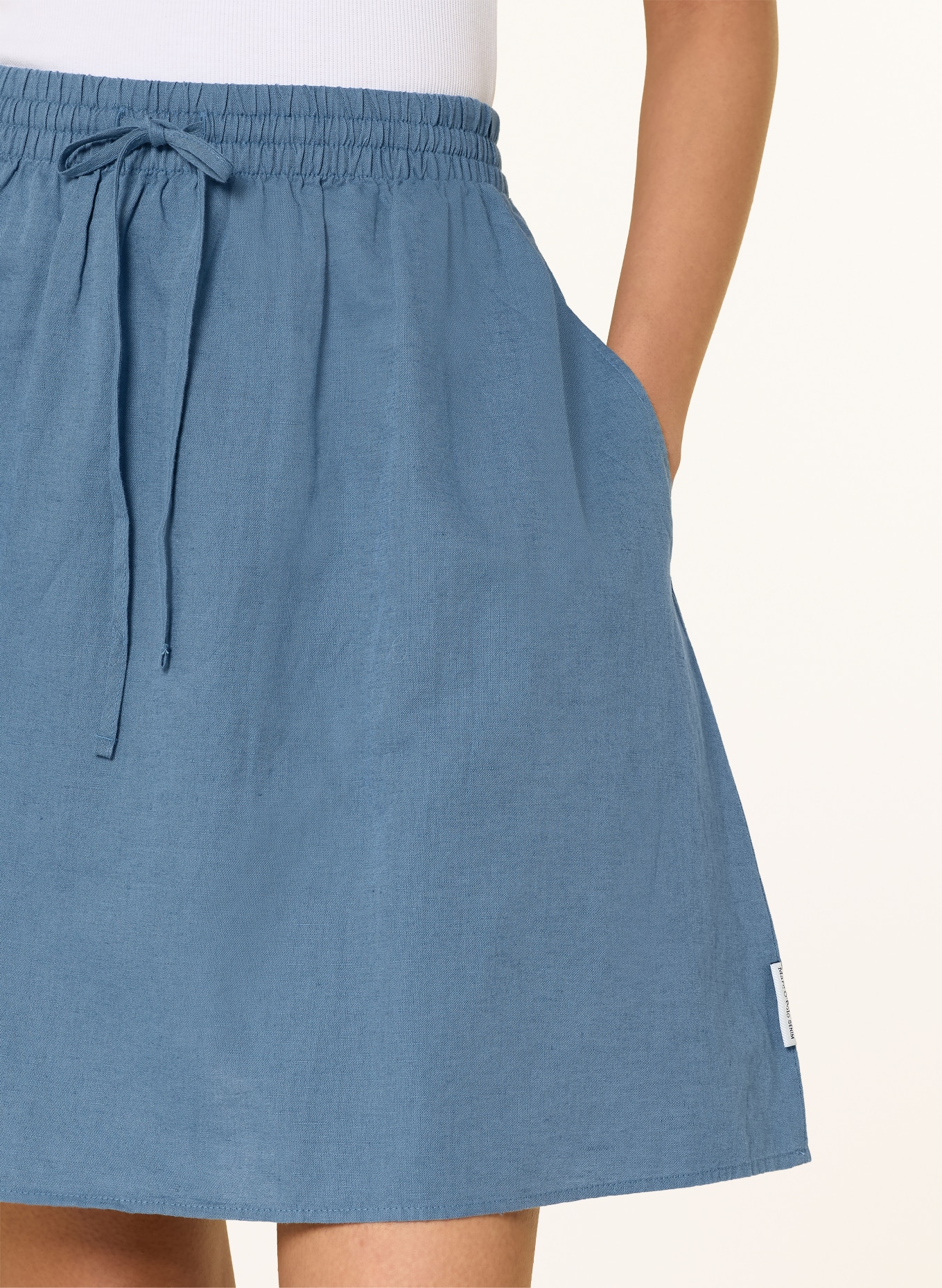 Marc O'Polo DENIM Sukně z lnu: MODRÁ