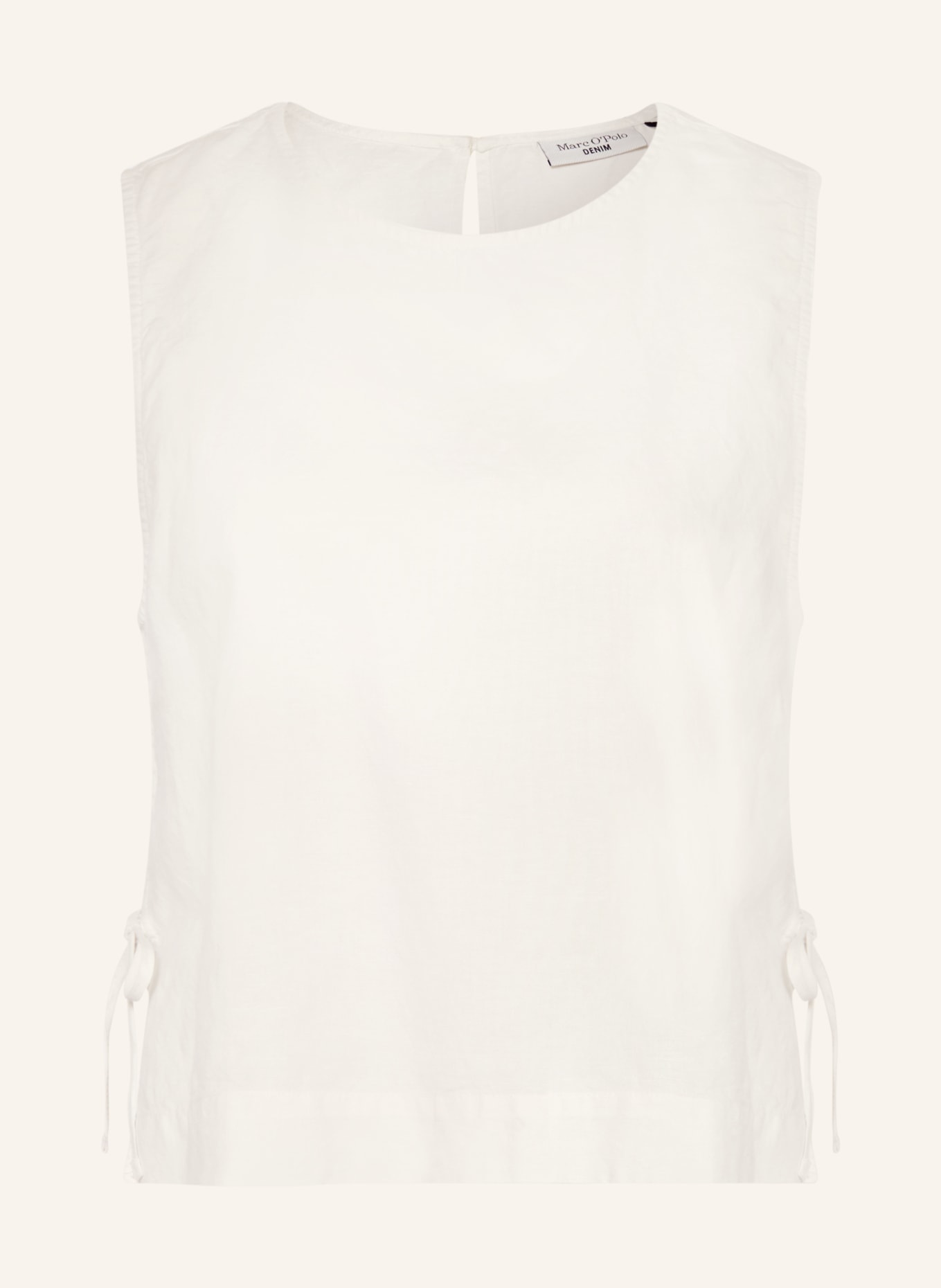 Marc O'Polo DENIM Blusentop mit Leinen: WEISS