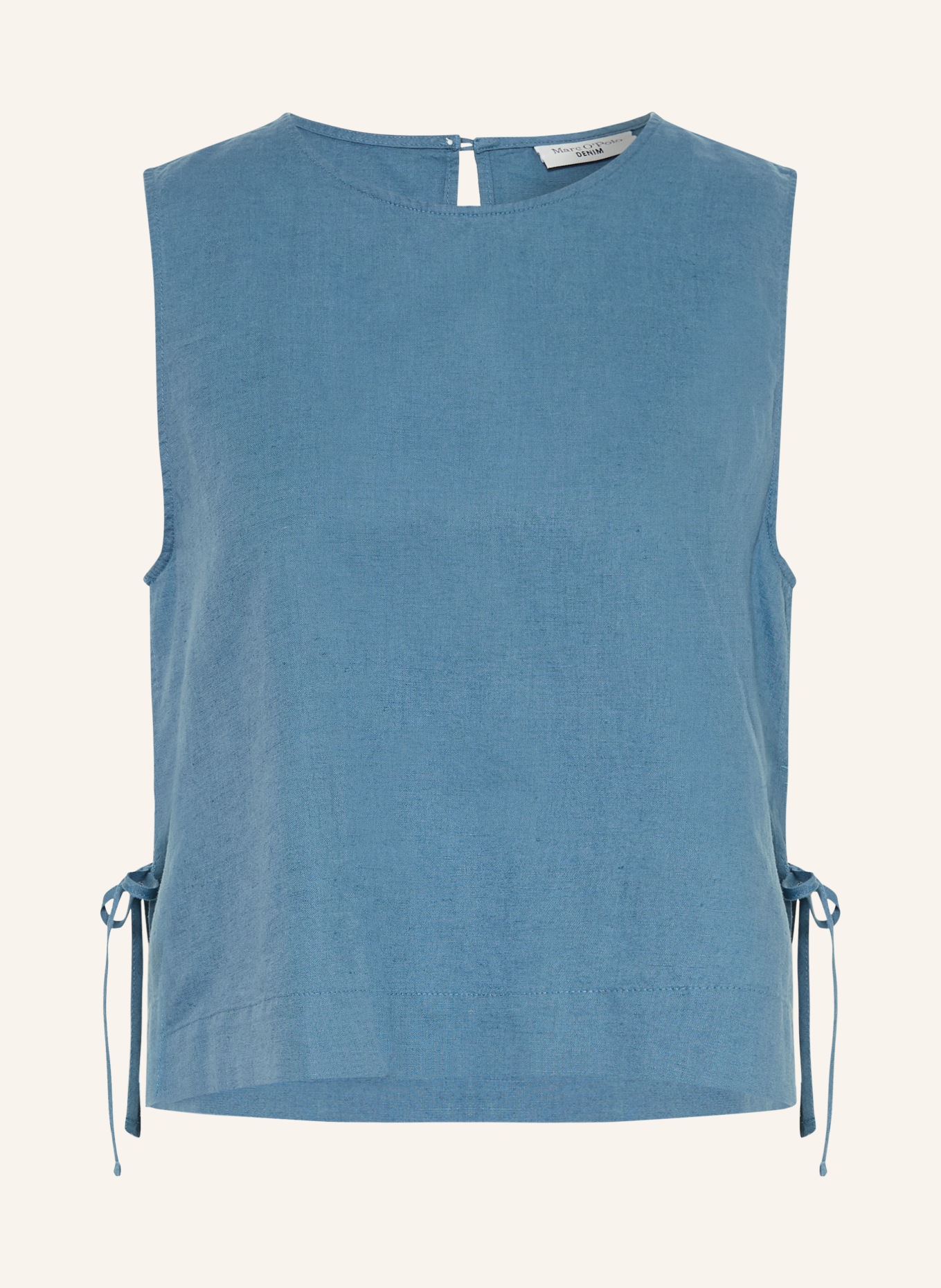 Marc O'Polo DENIM Blůza s lnem: MODRÁ