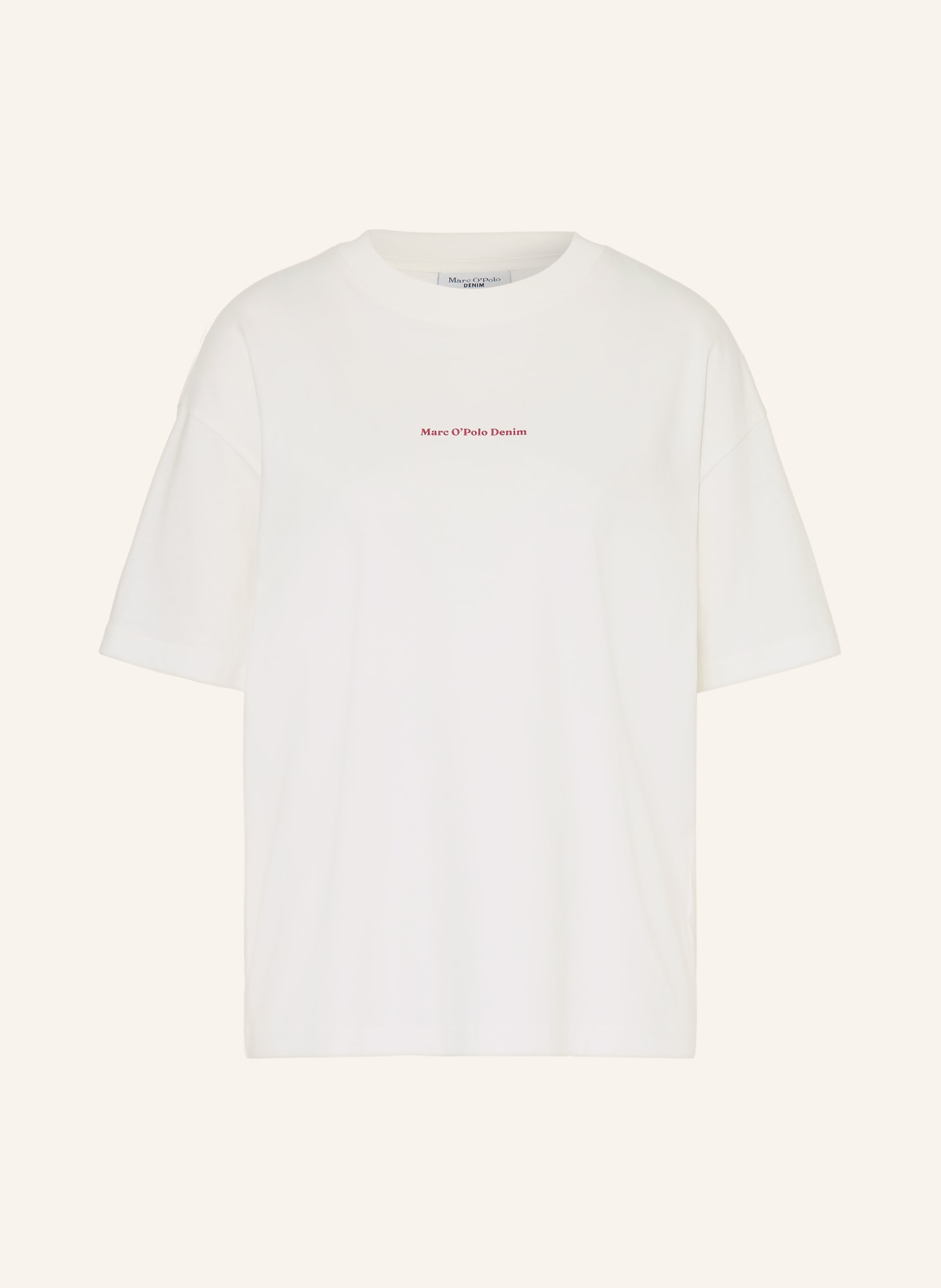 Marc O'Polo DENIM T-shirt: BLANC / MARRON FONCÉ / BLEU