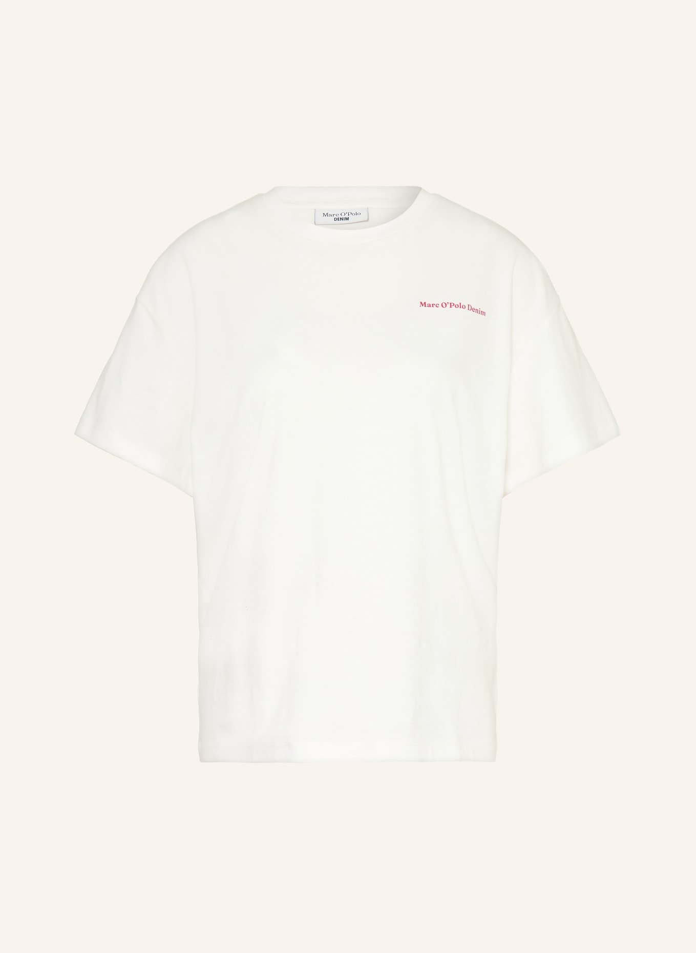 Marc O'Polo DENIM T-Shirt: WEISS / DUNKELROT