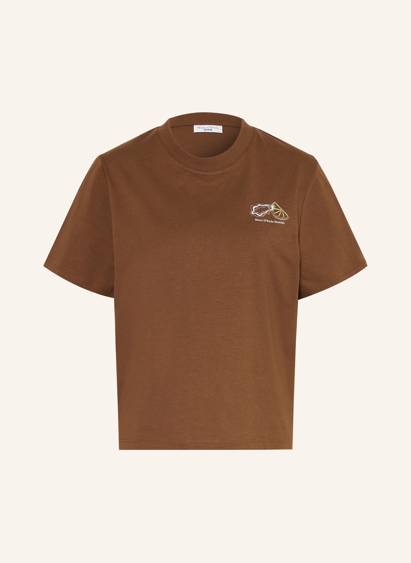 Marc O'Polo DENIM T-Shirt: BLAU / DUNKELROT