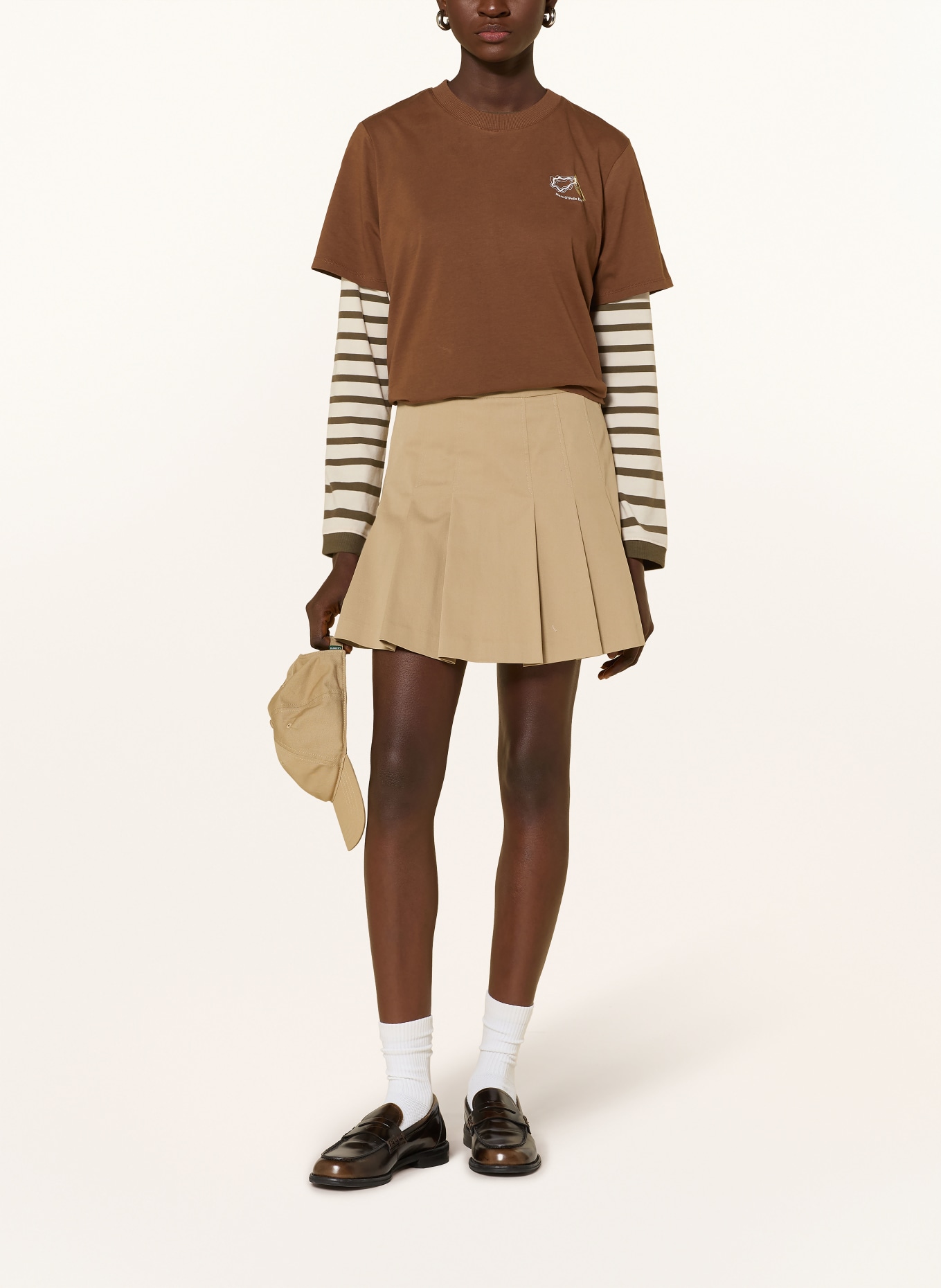 Marc O'Polo DENIM T-Shirt: BLAU / DUNKELROT